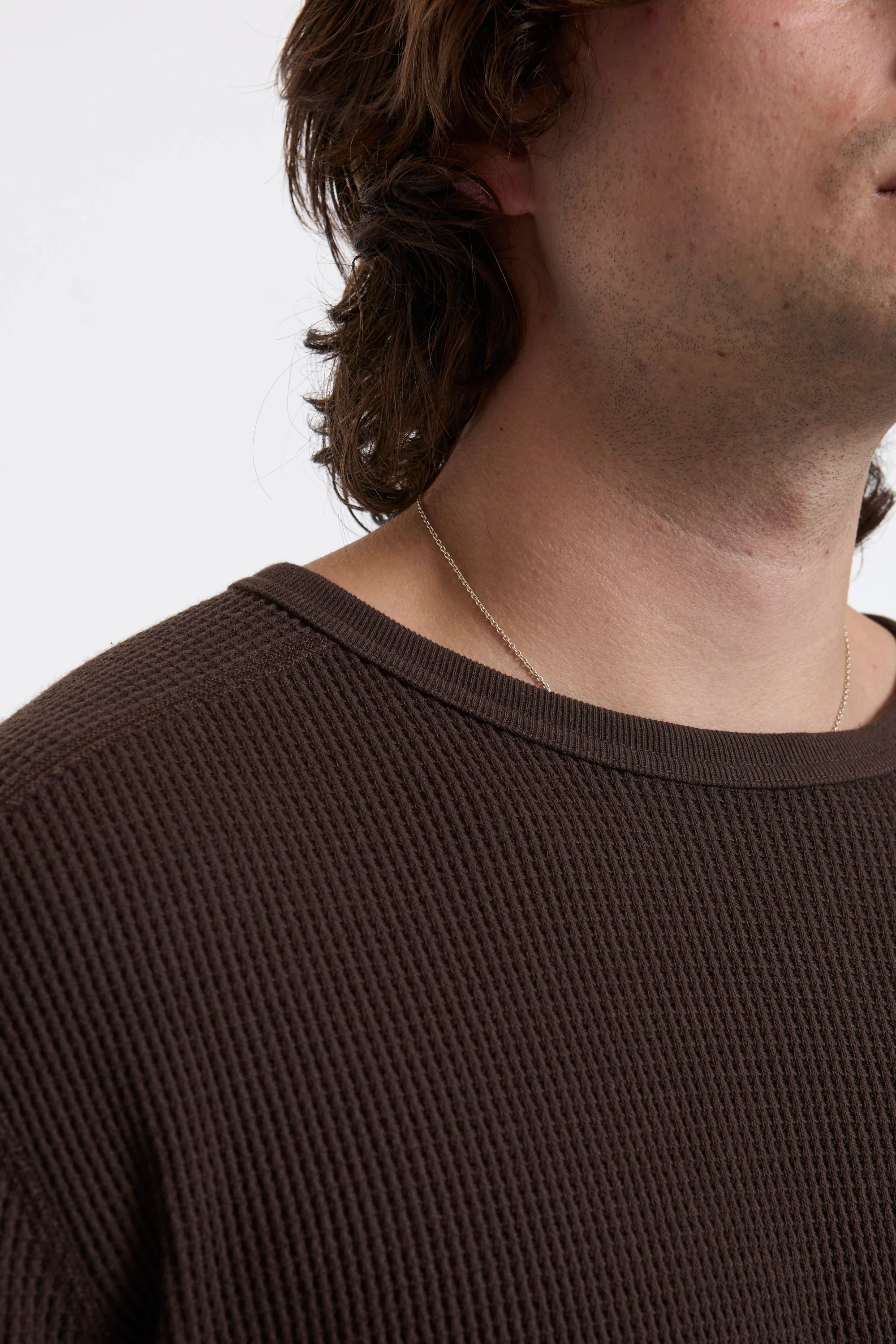 Long Sleeve Waffle Tee Umber - Image 3