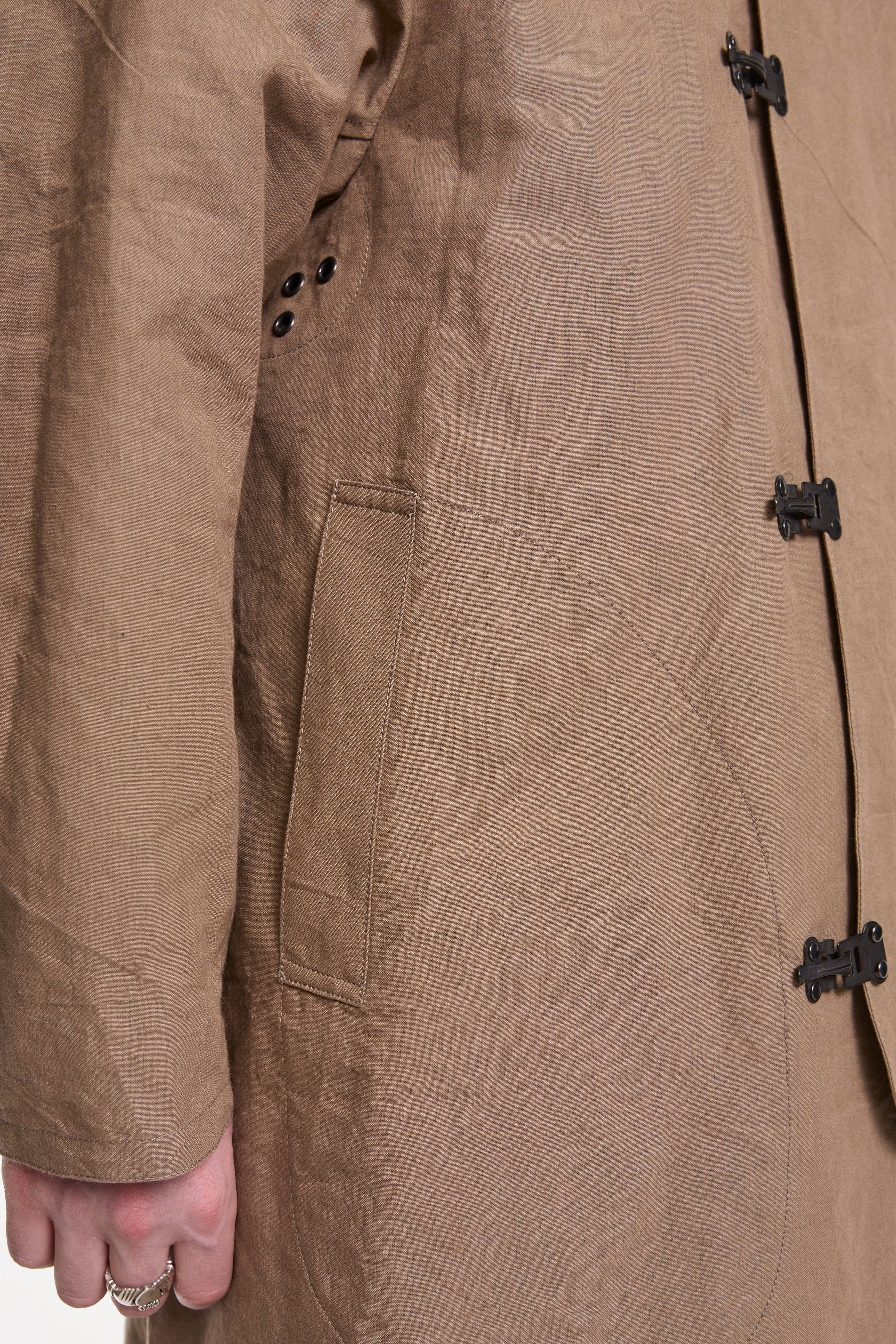 Lot.411 M-1918 Rain Coat Beige - Image 5
