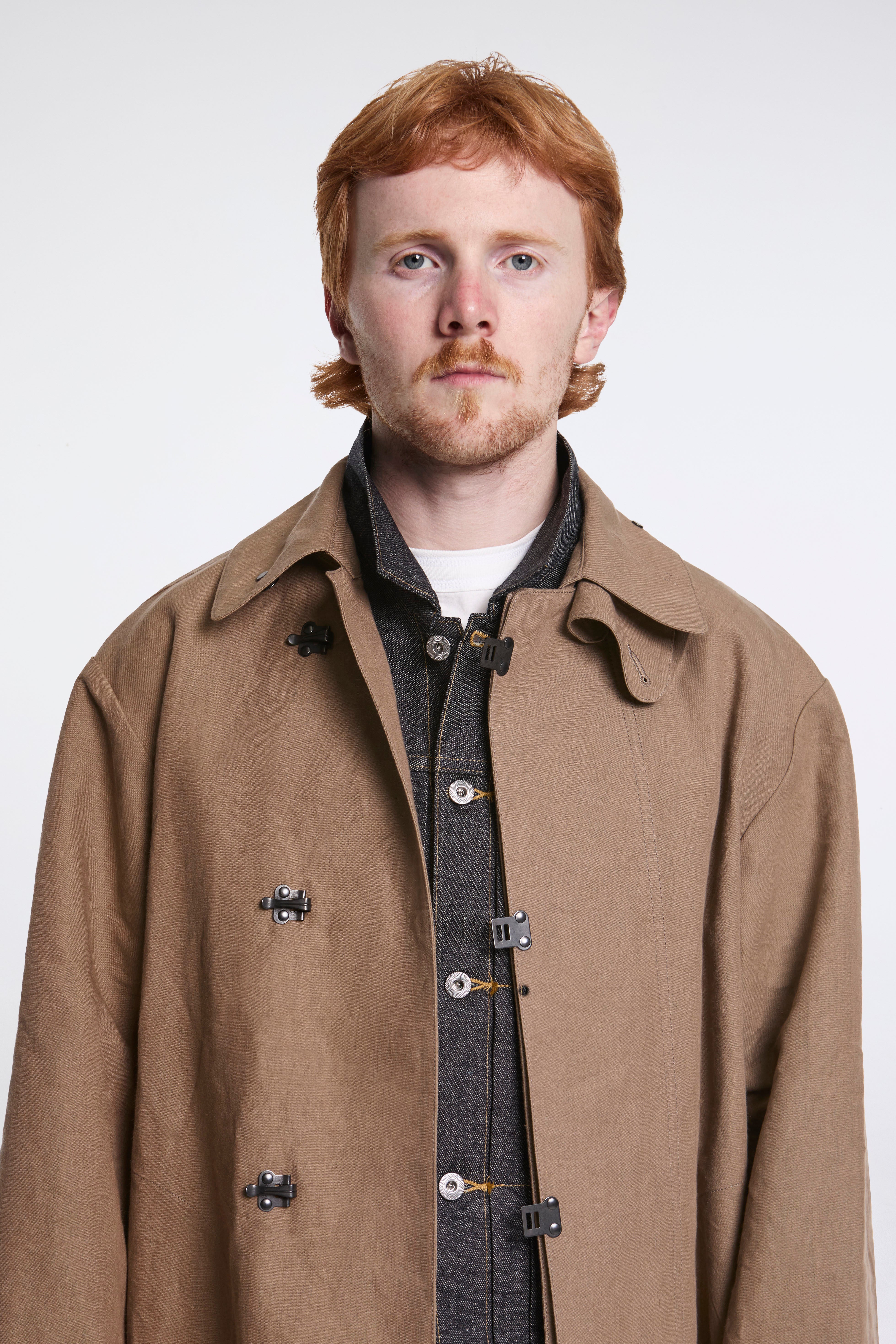 Lot.411 M-1918 Rain Coat Beige - Image 6