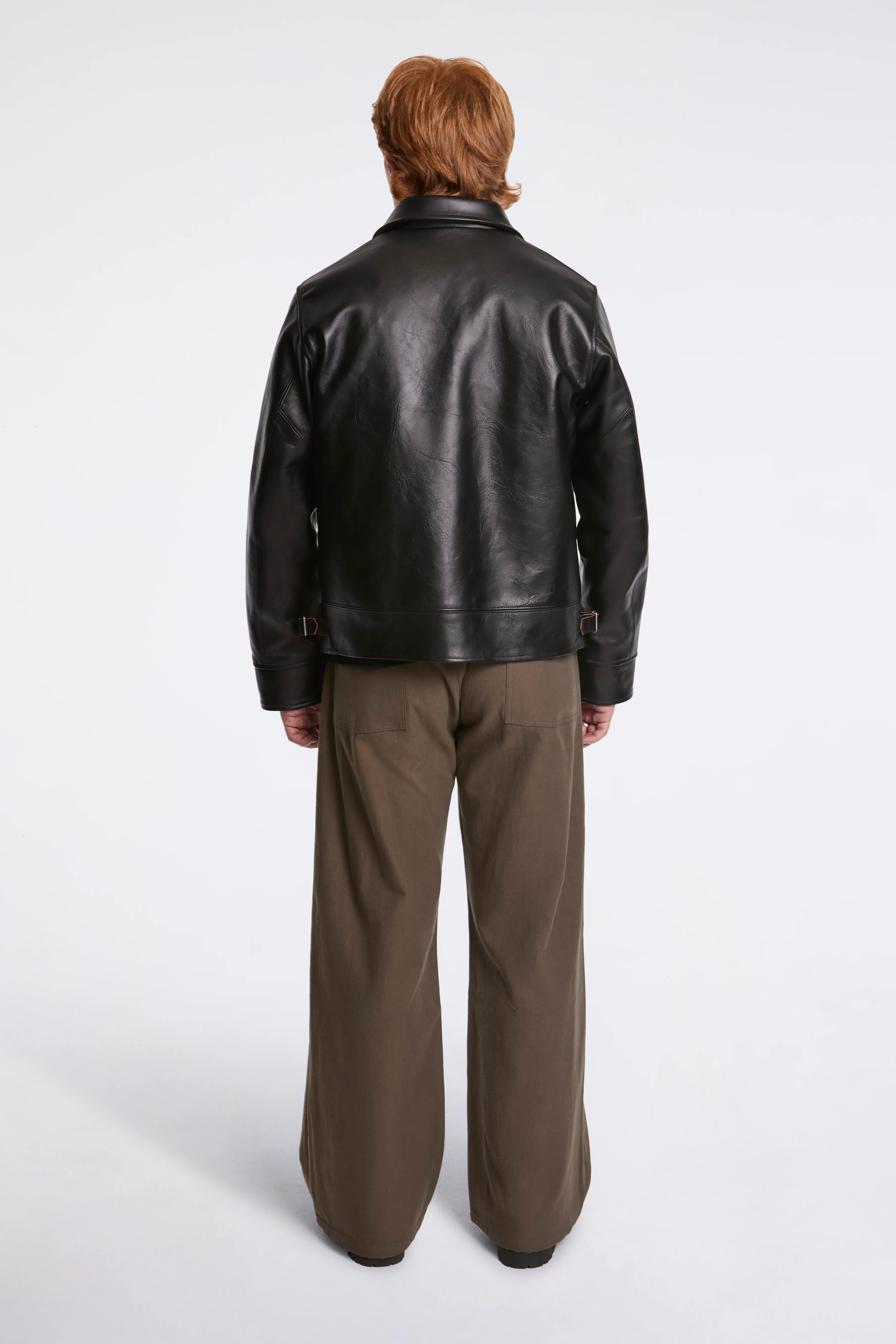 Lot.802 Cossack Leather Jacket Black (Horse Leather) - Image 8