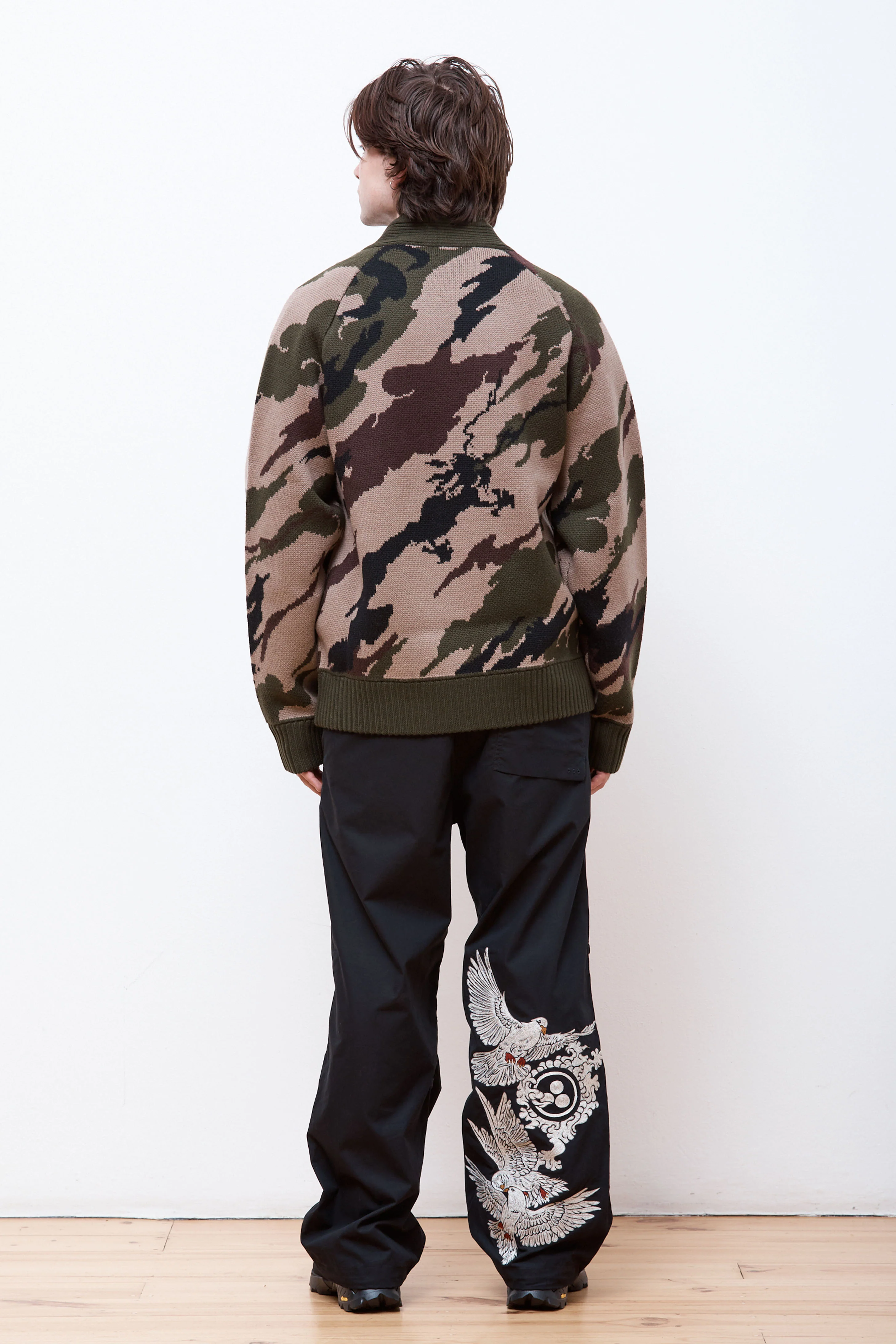 Camo Knitted Kimono Woodland - Image 8