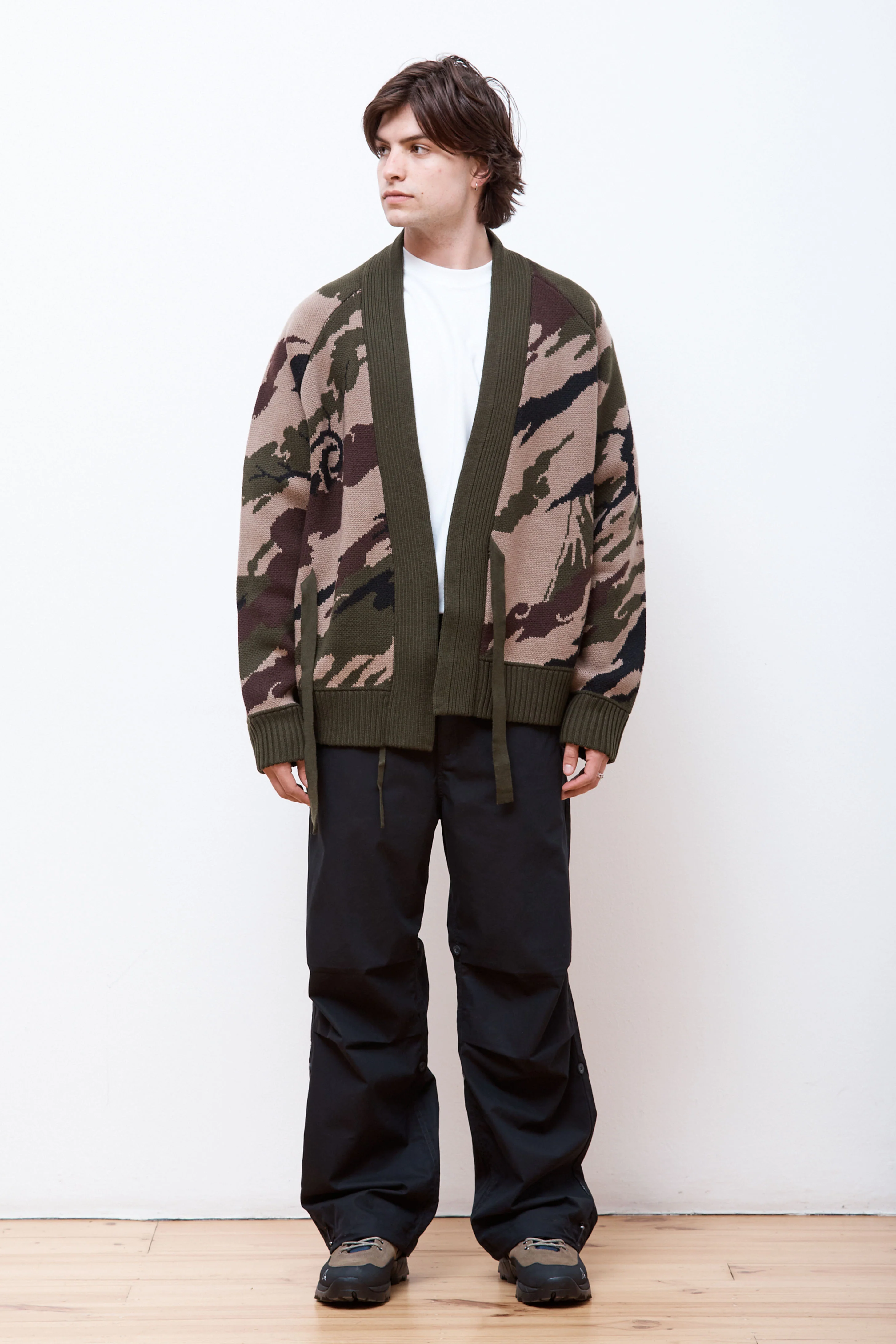 Camo Knitted Kimono Woodland - Image 9