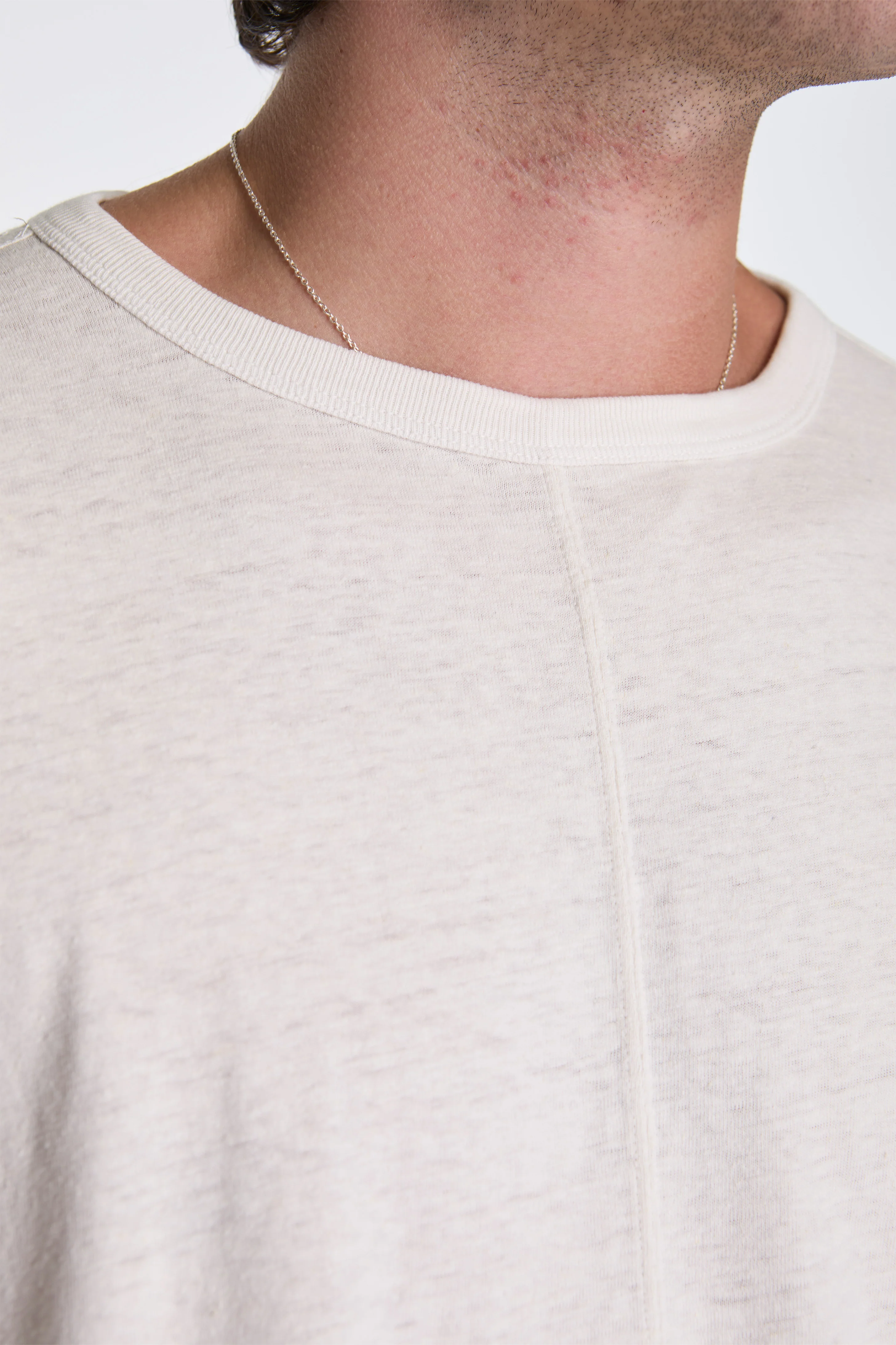 Hemp Cross Oversized T-Shirt White - Image 4