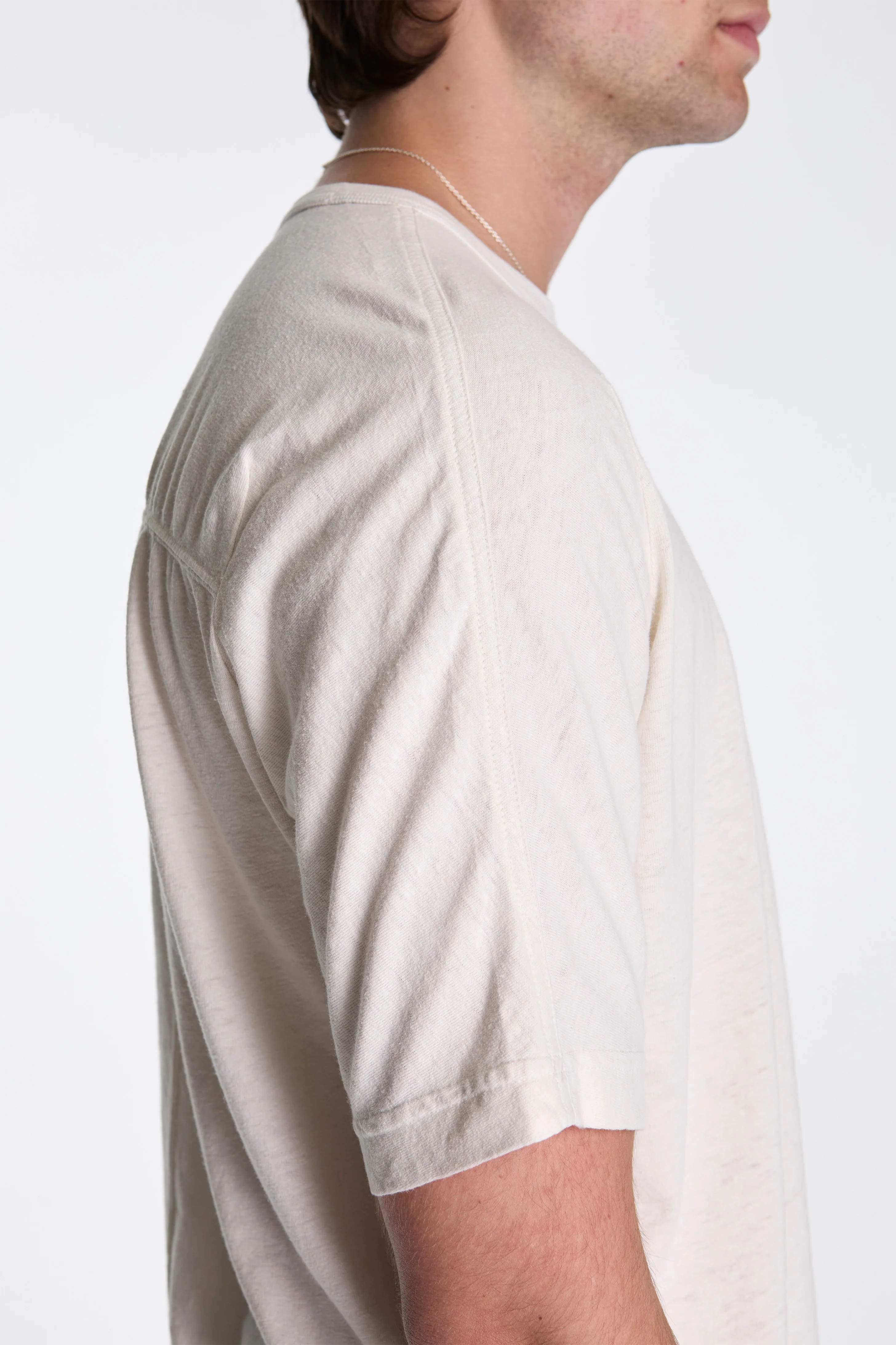 Hemp Cross Oversized T-Shirt White - Image 5