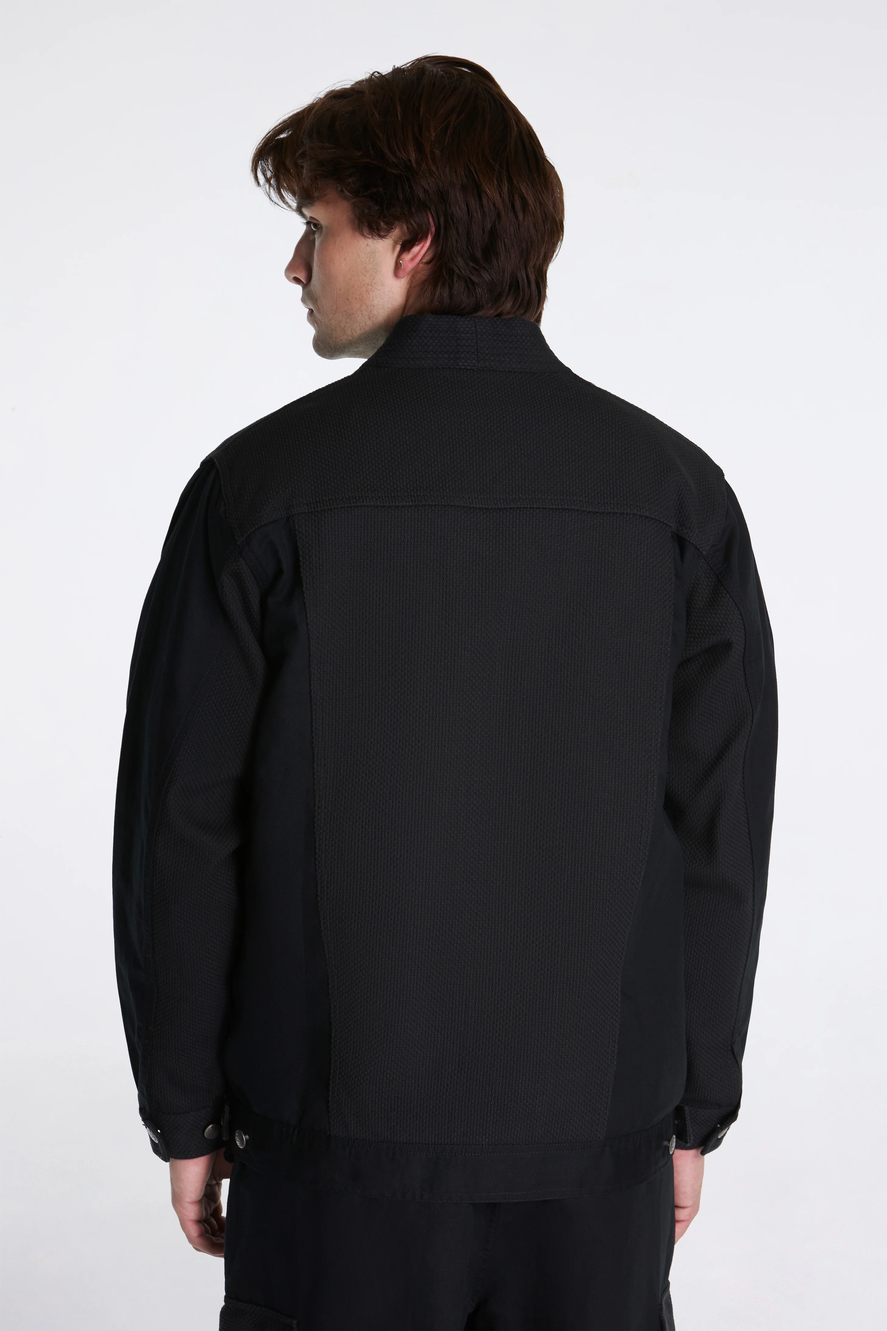 Hemp Hanten Trucker Jacket Black - Image 2