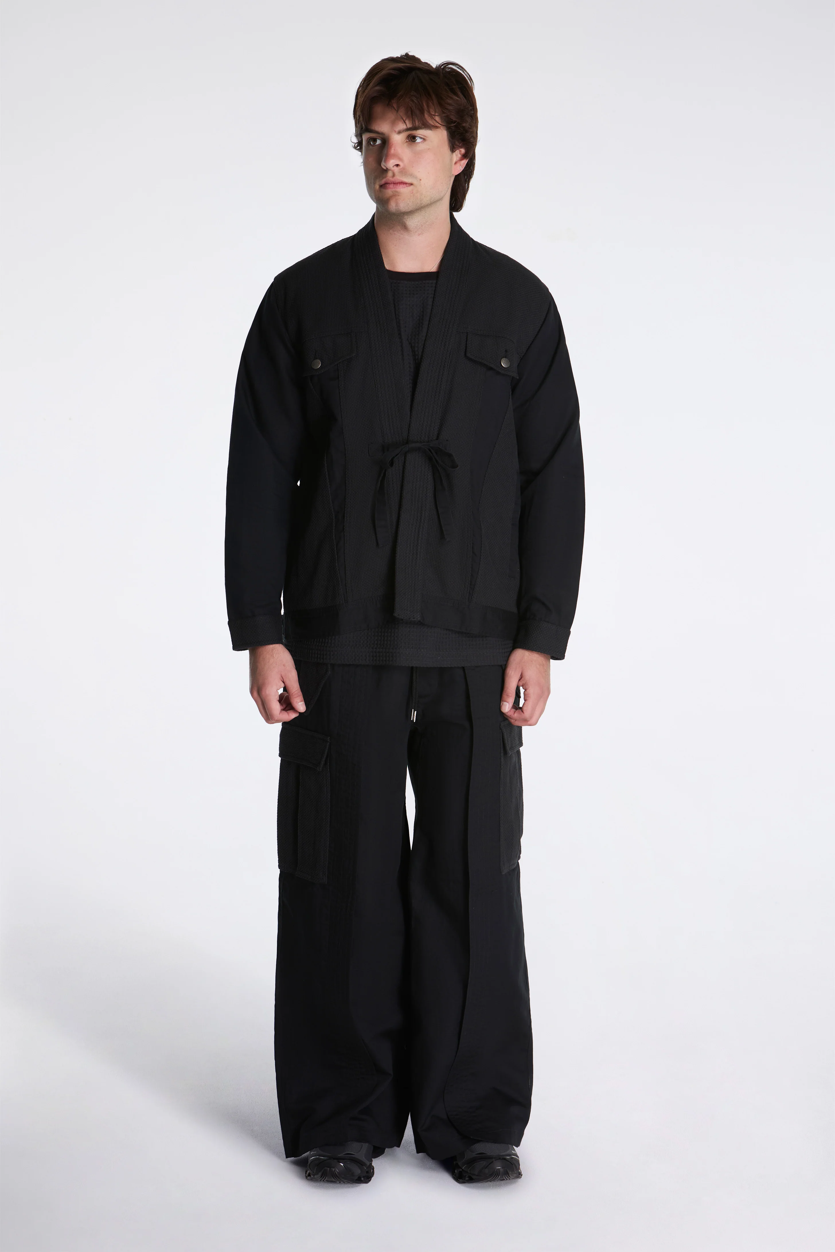 Hemp Hanten Trucker Jacket Black - Image 6