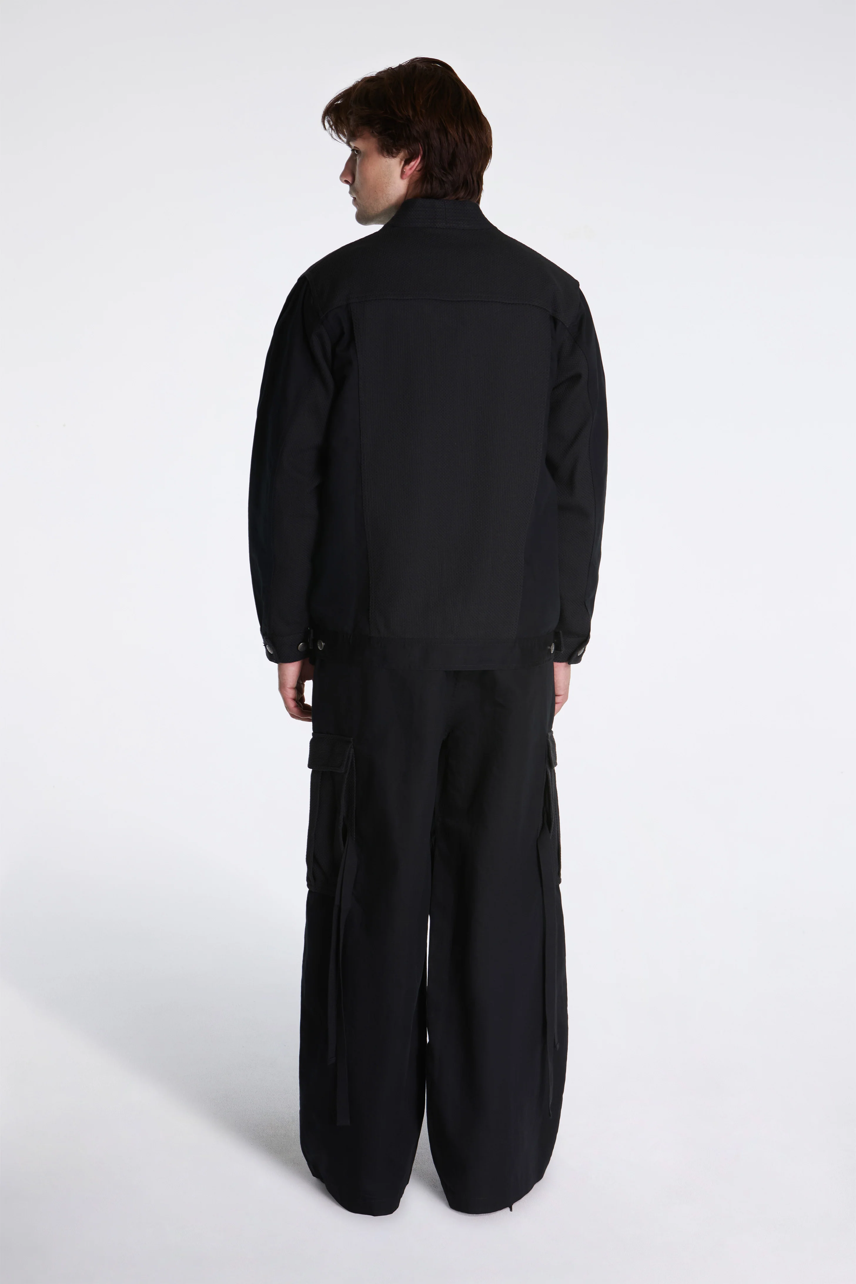 Hemp Hanten Trucker Jacket Black - Image 7