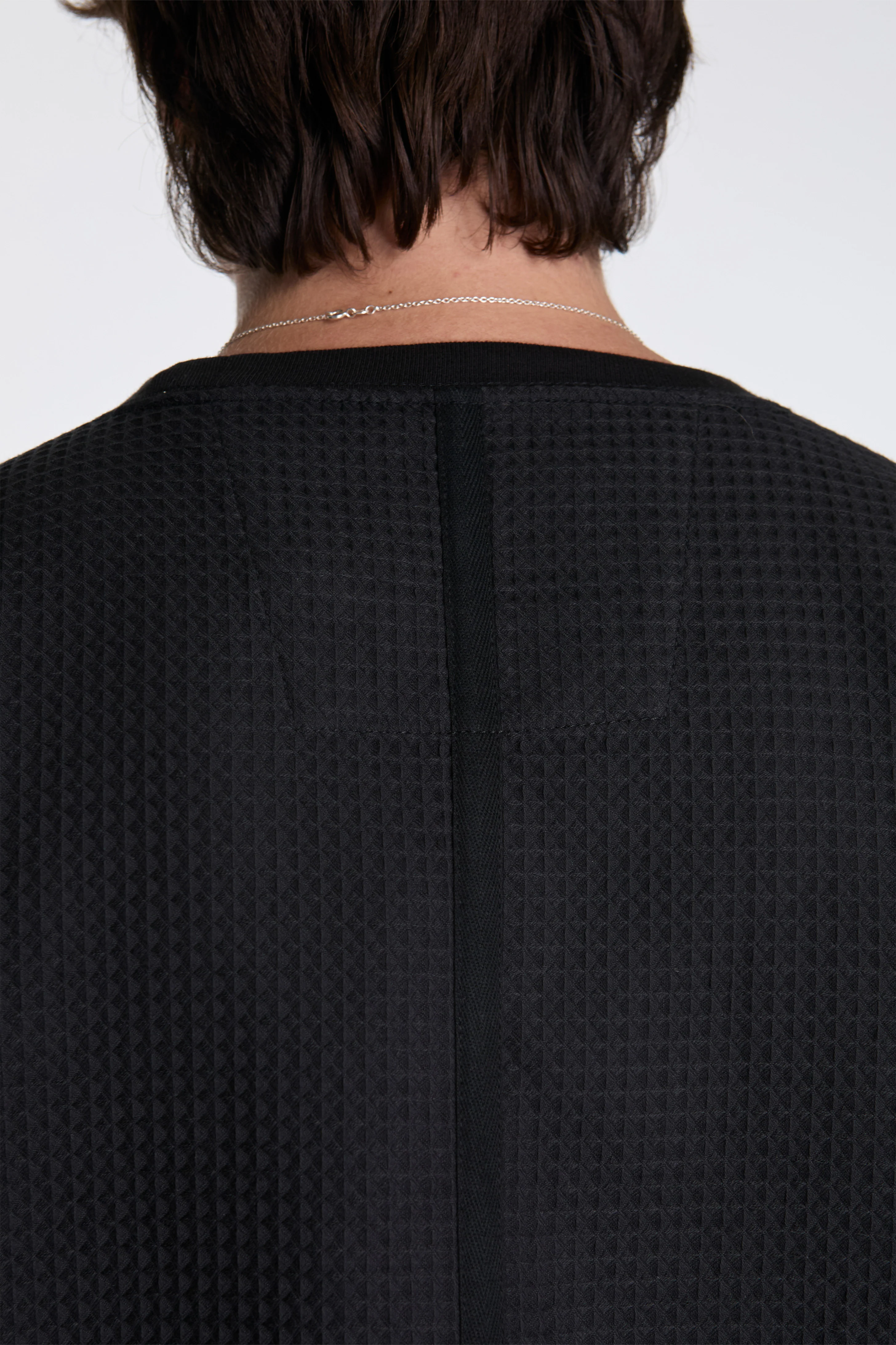 Waffle Kimono Tee Black - Image 3