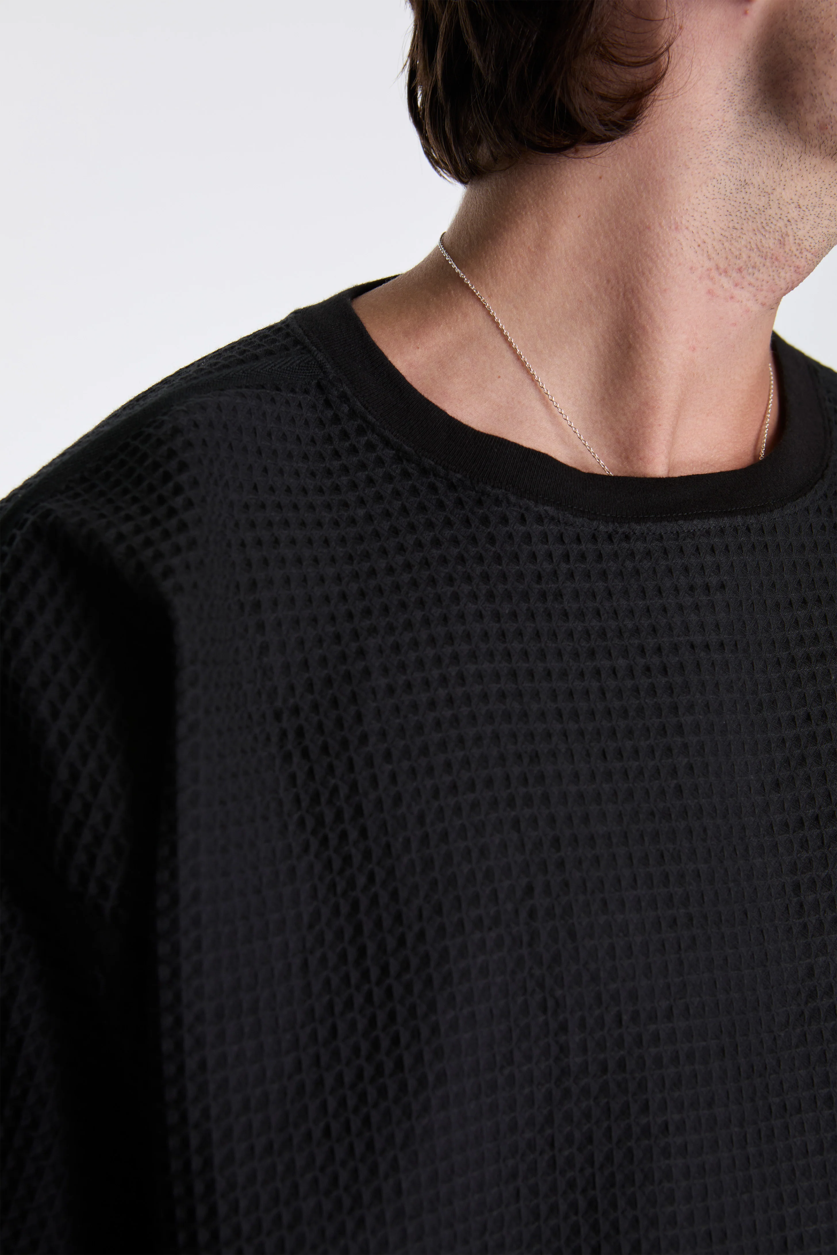 Waffle Kimono Tee Black - Image 4