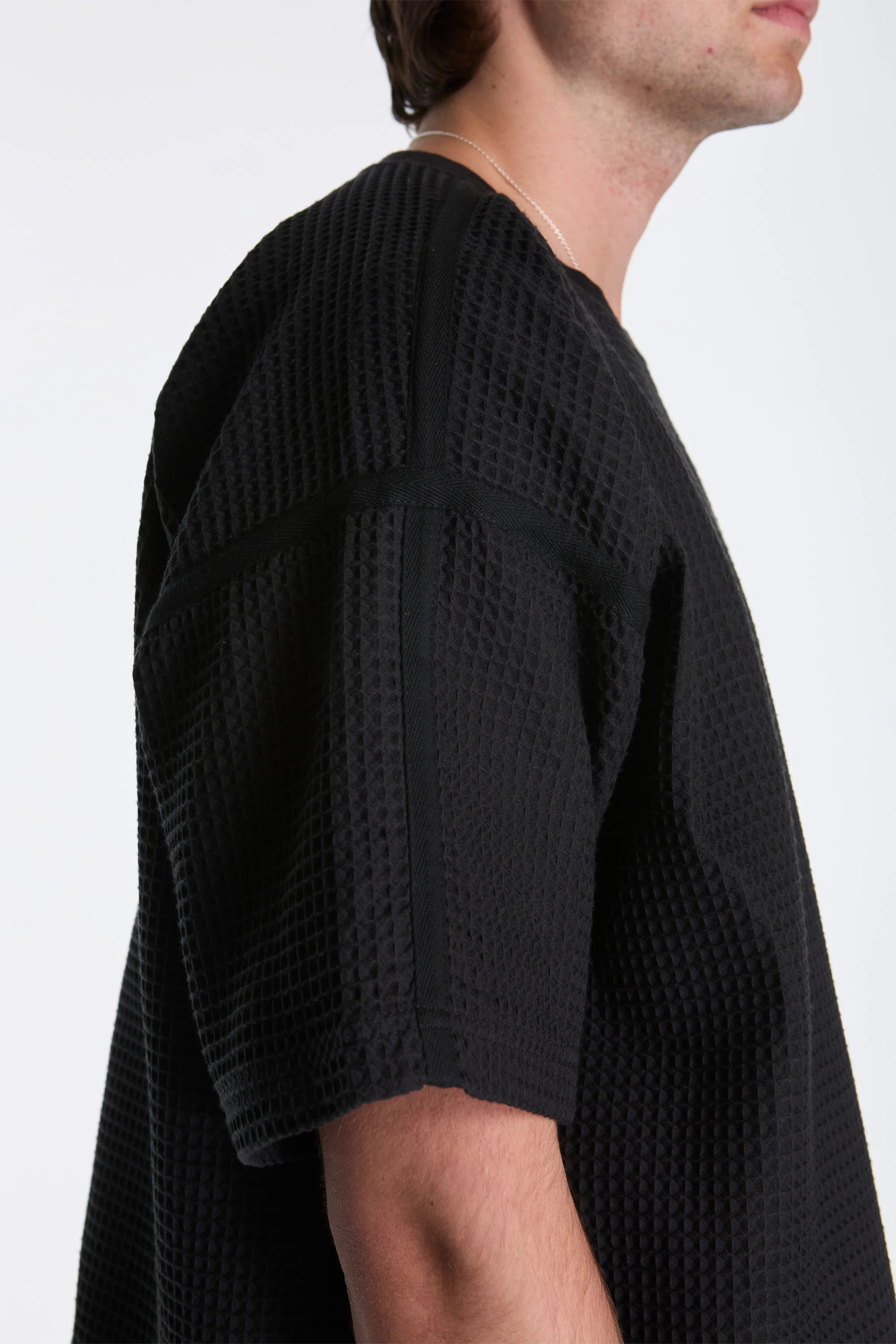Waffle Kimono Tee Black - Image 5