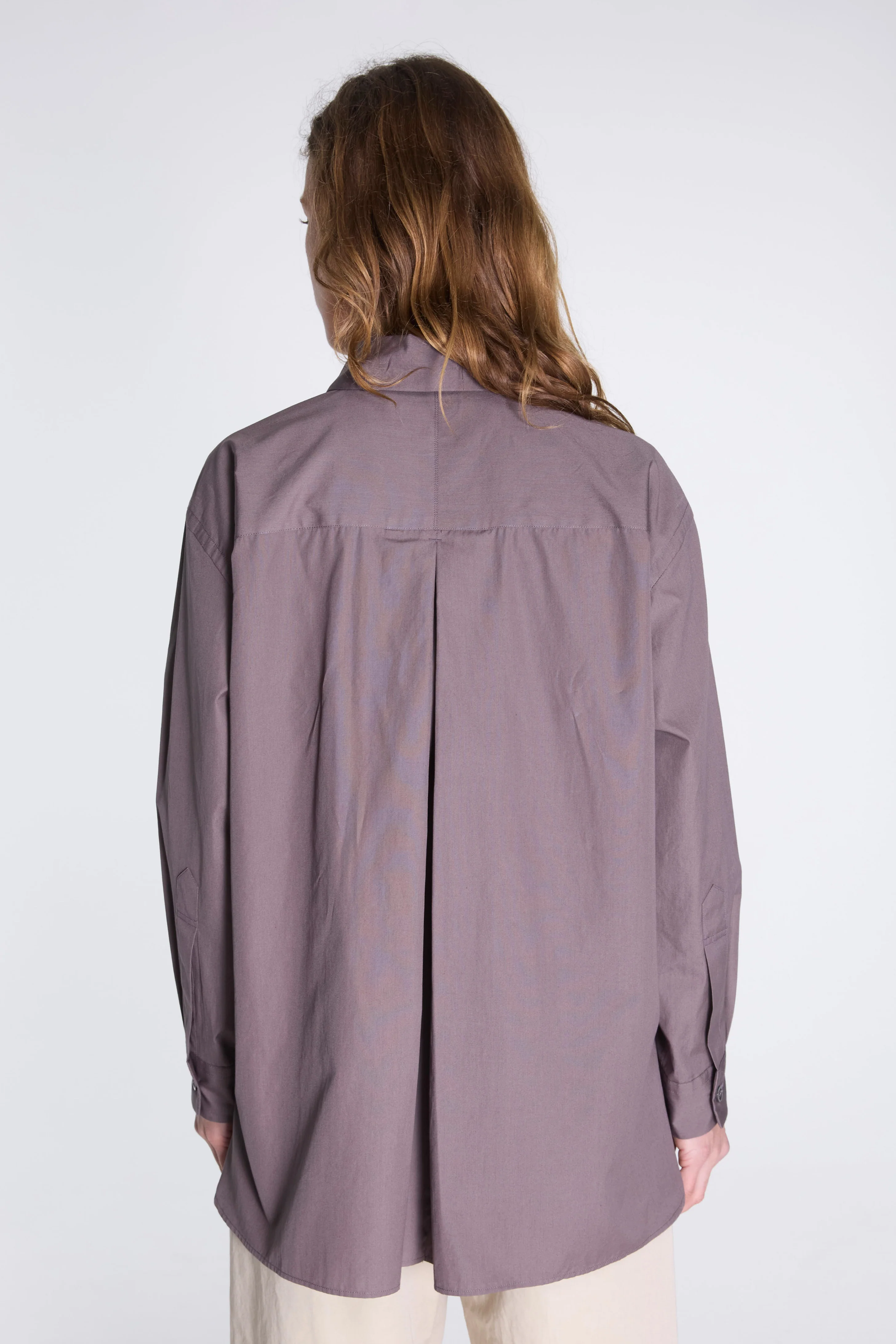 Inverted Pleat Shirt Ash - Image 2