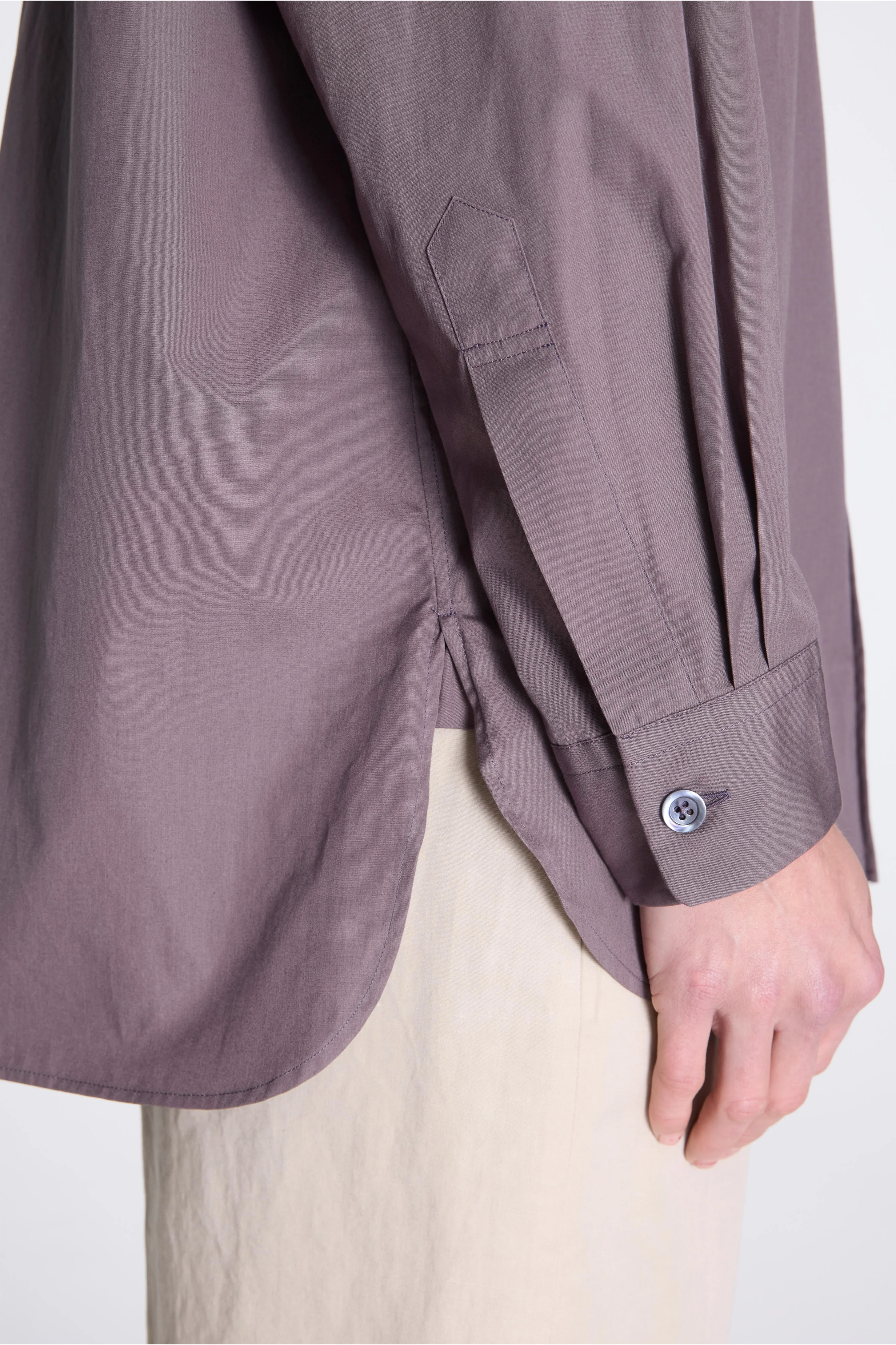 Inverted Pleat Shirt Ash - Image 5