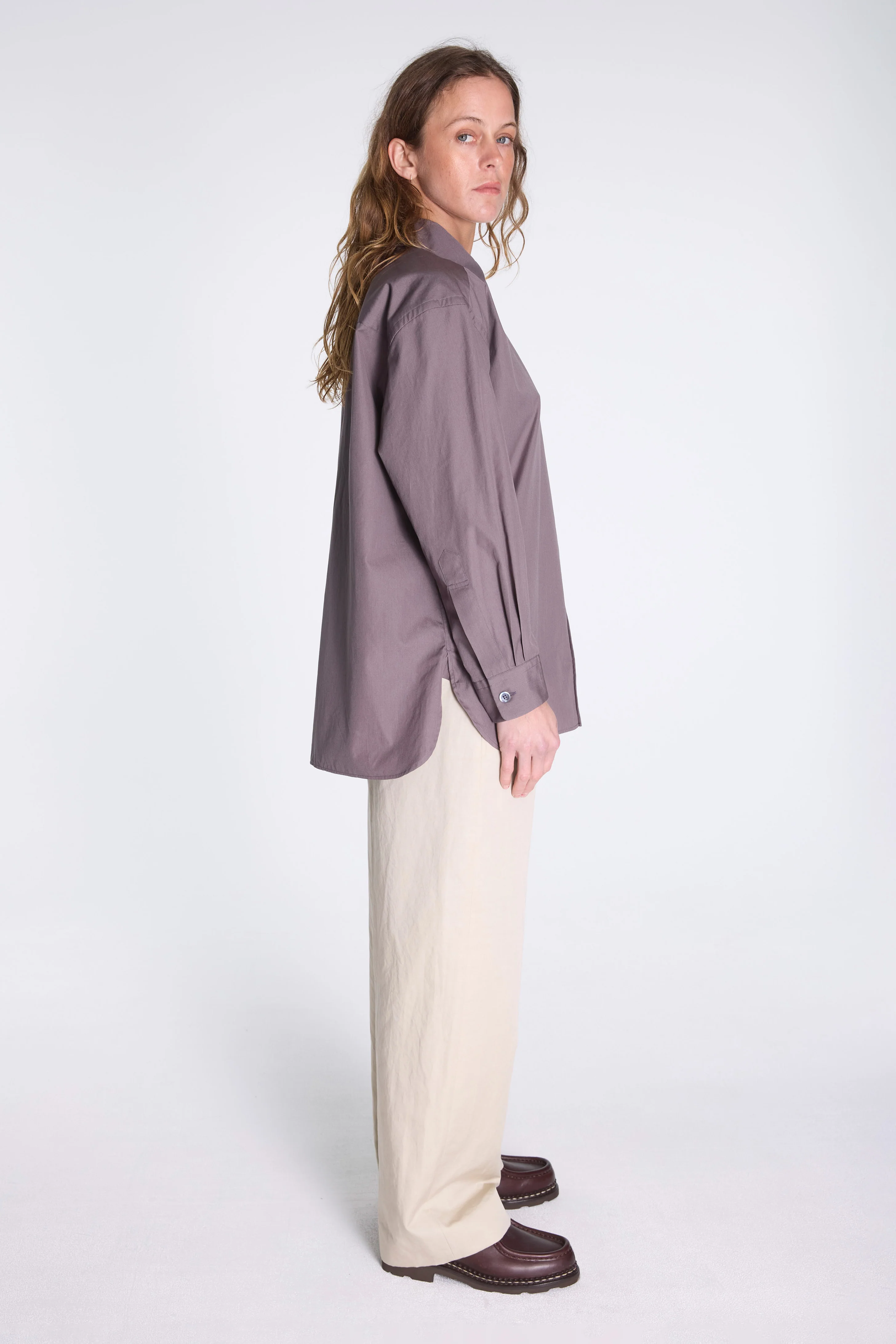 Inverted Pleat Shirt Ash - Image 7