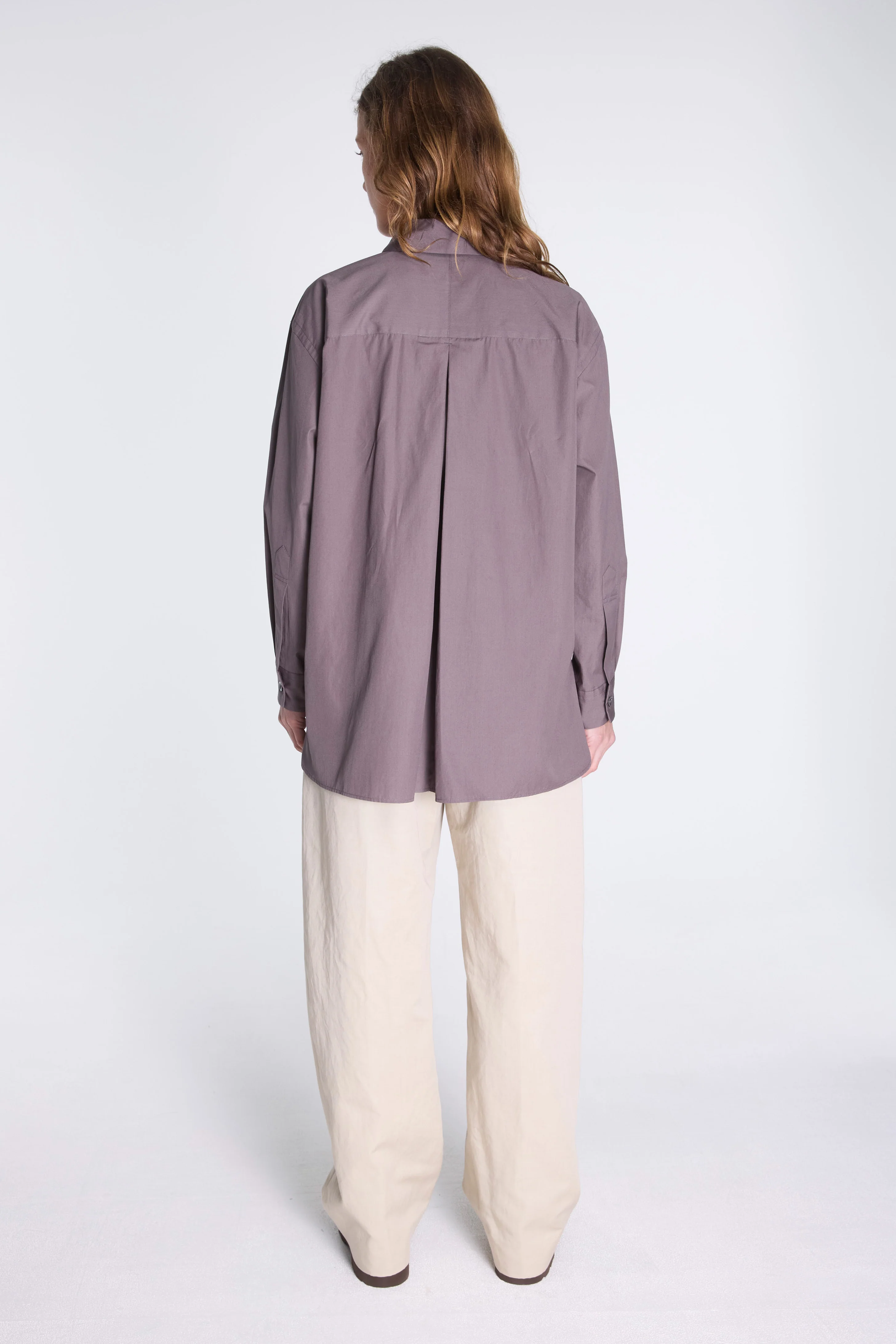 Inverted Pleat Shirt Ash - Image 8