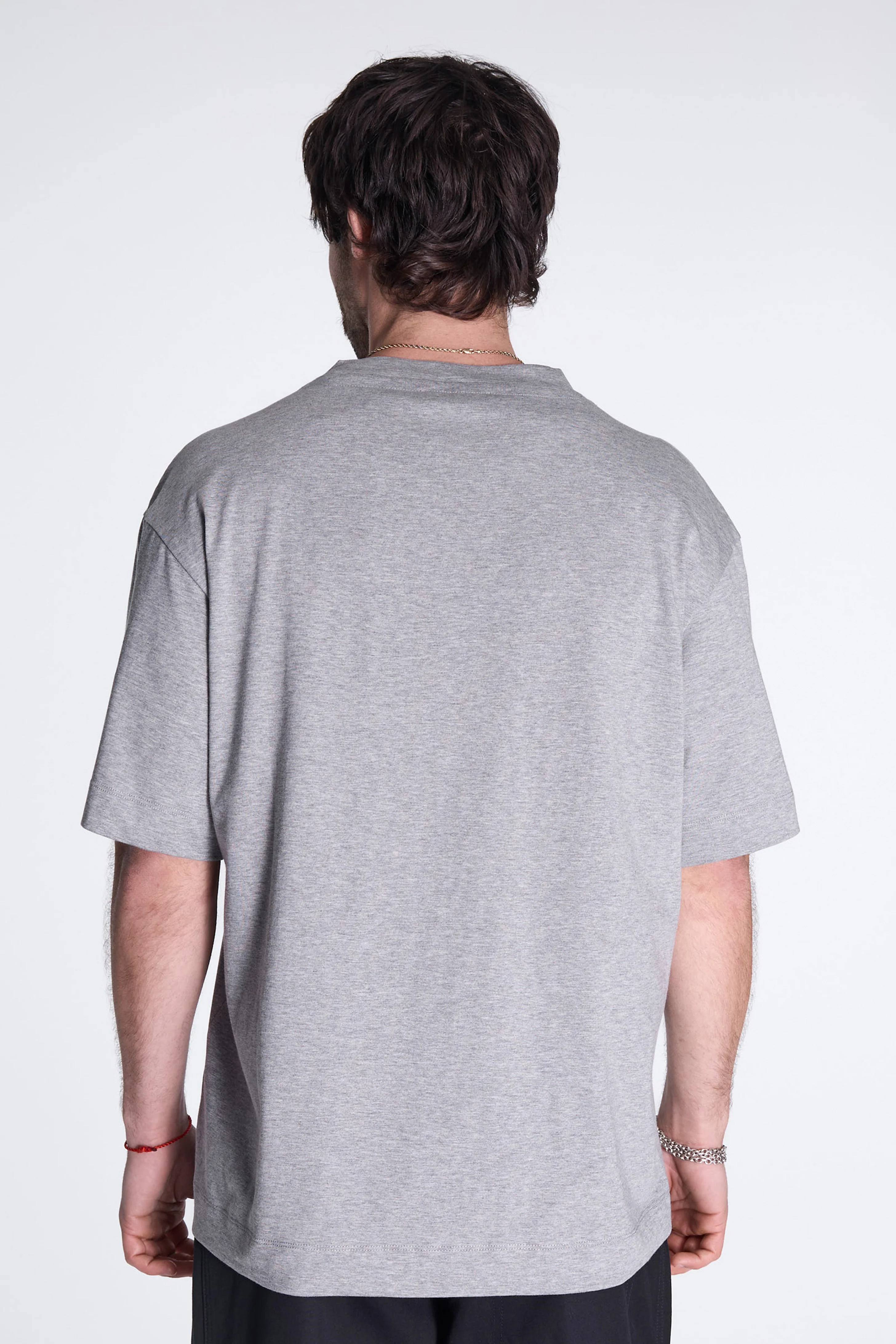 Mens Short Sleeve T-Shirt Grey Melange - Image 3