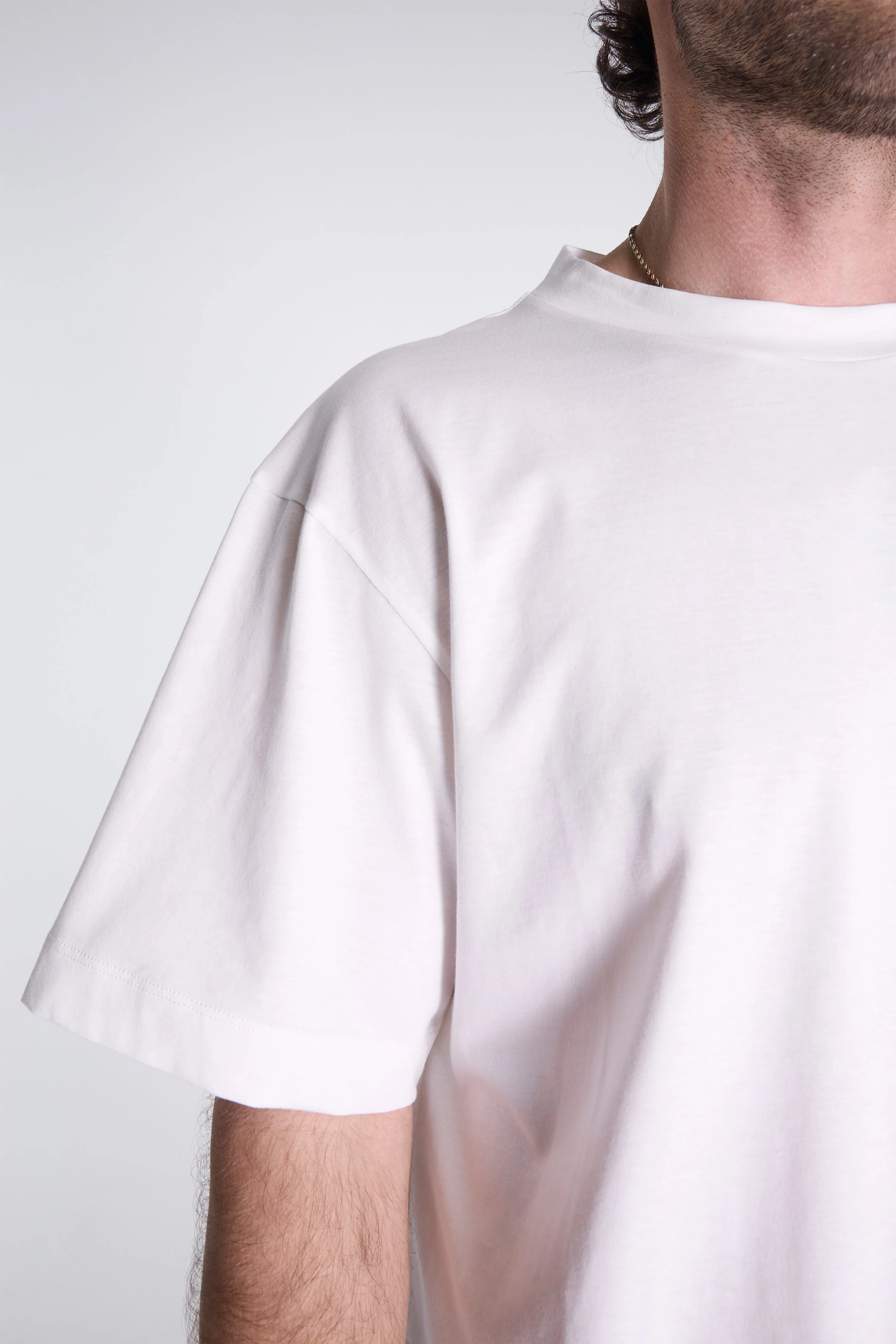 Mens Short Sleeve T-Shirt Off White - Image 3