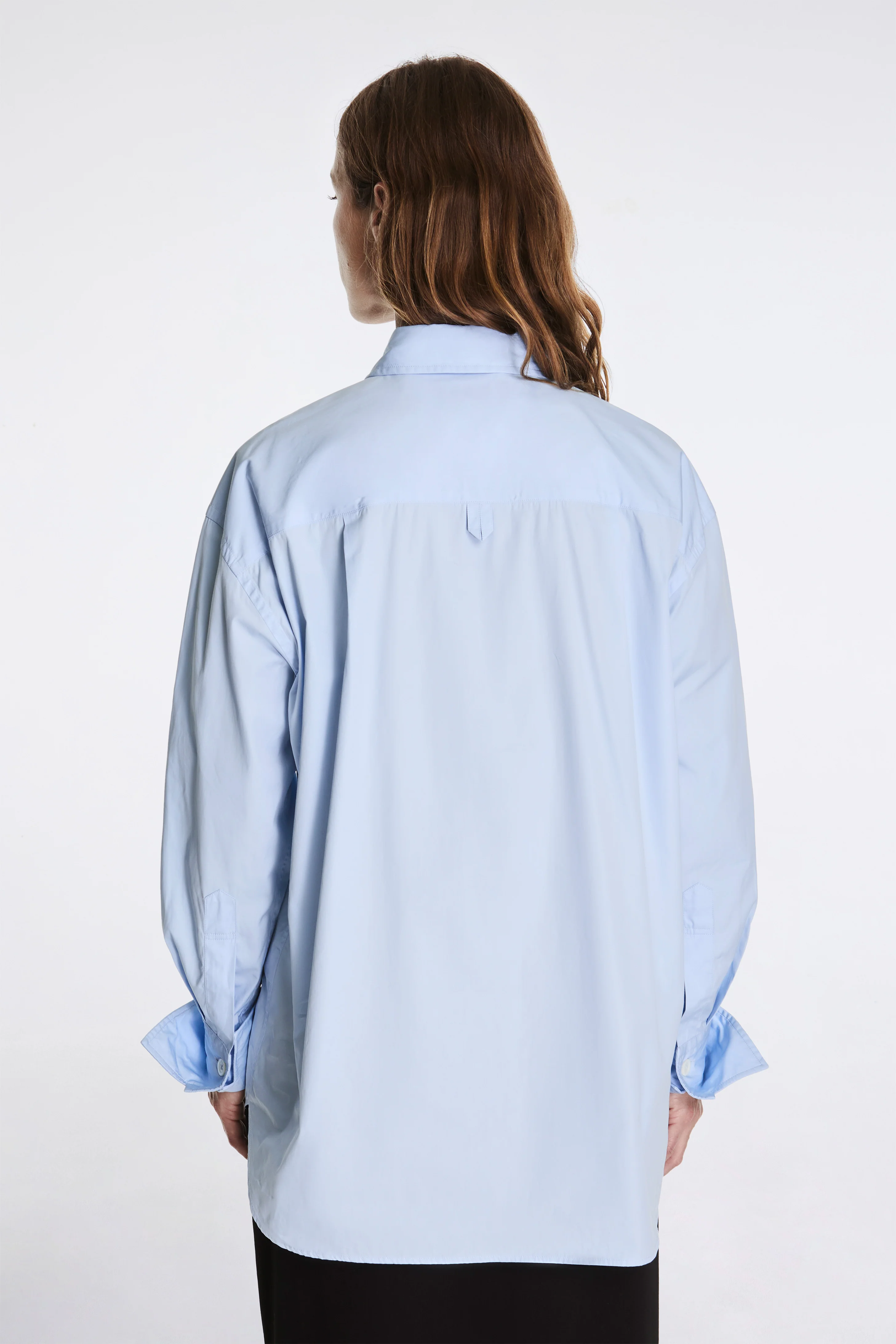 Turn Up Cuff Shirt Pale Blue - Image 4