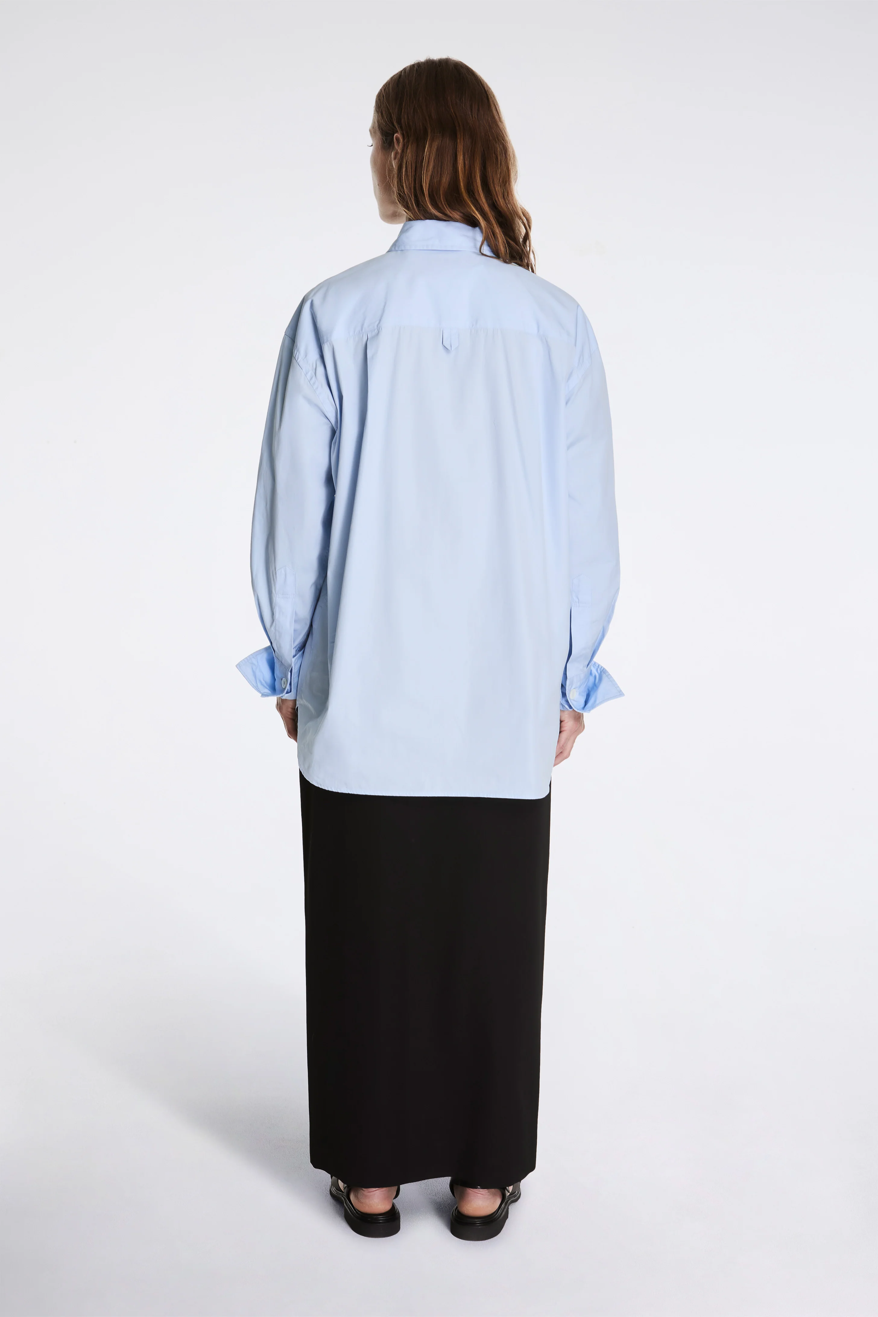 Turn Up Cuff Shirt Pale Blue - Image 6