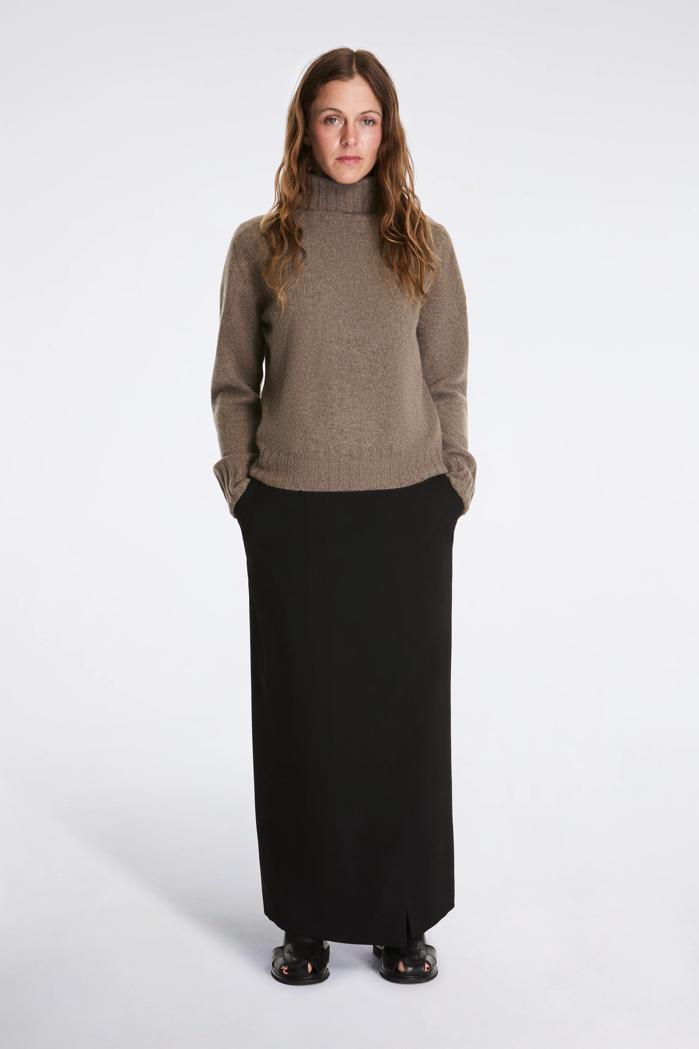 Wide Roll Neck Natural Melange - Image 2