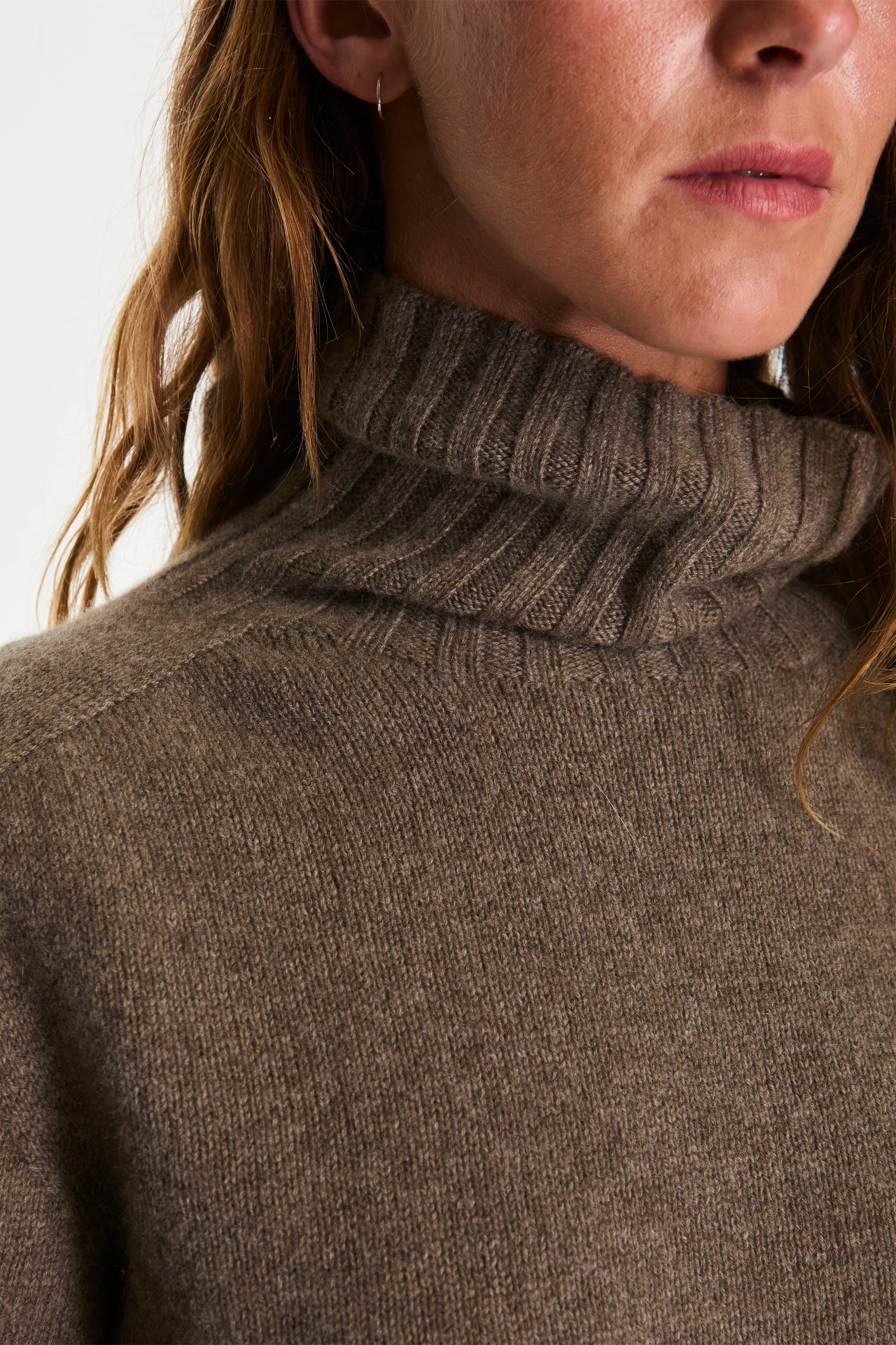 Wide Roll Neck Natural Melange - Image 3