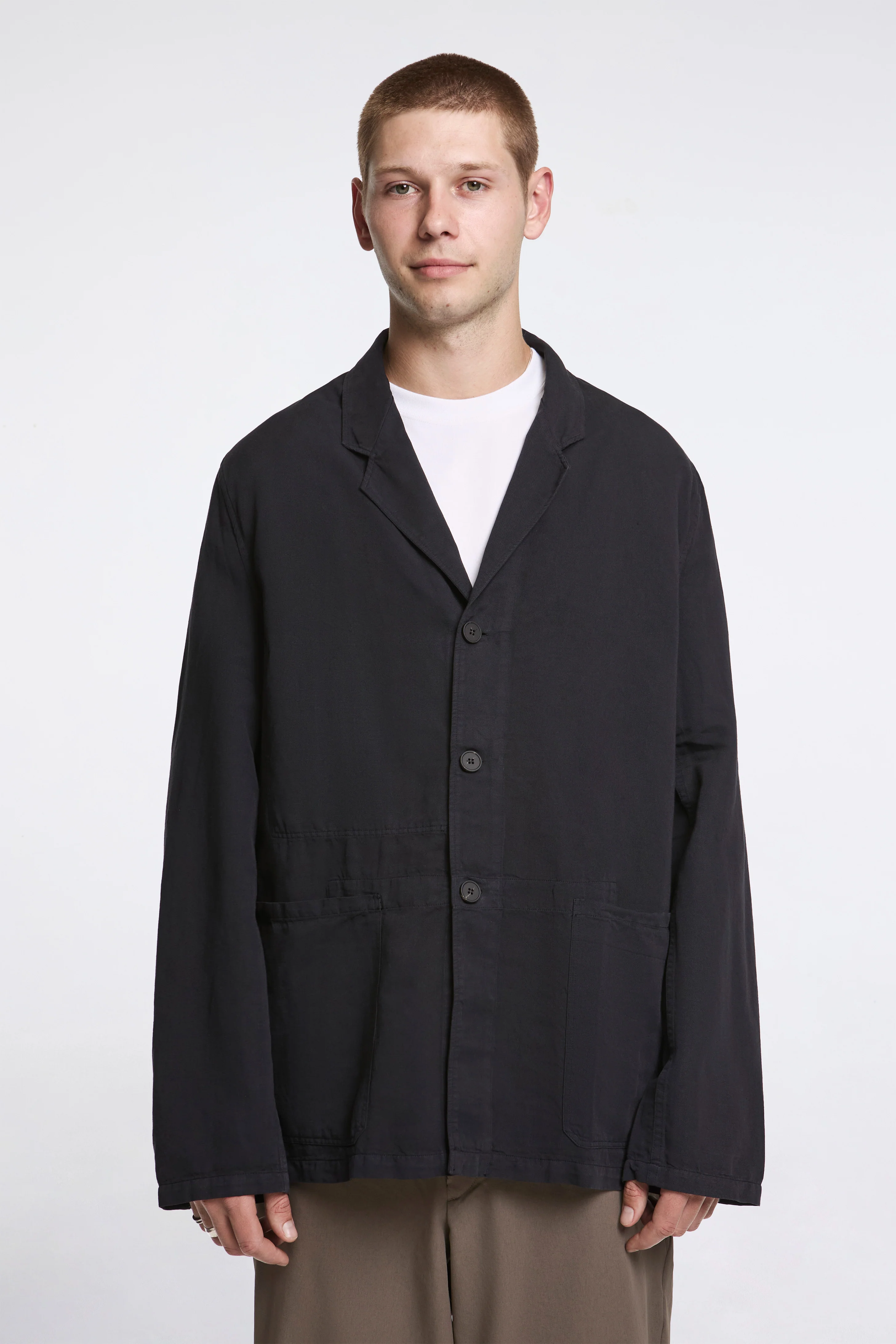 Marne GD Linen Jacket Black Grape - Image 2