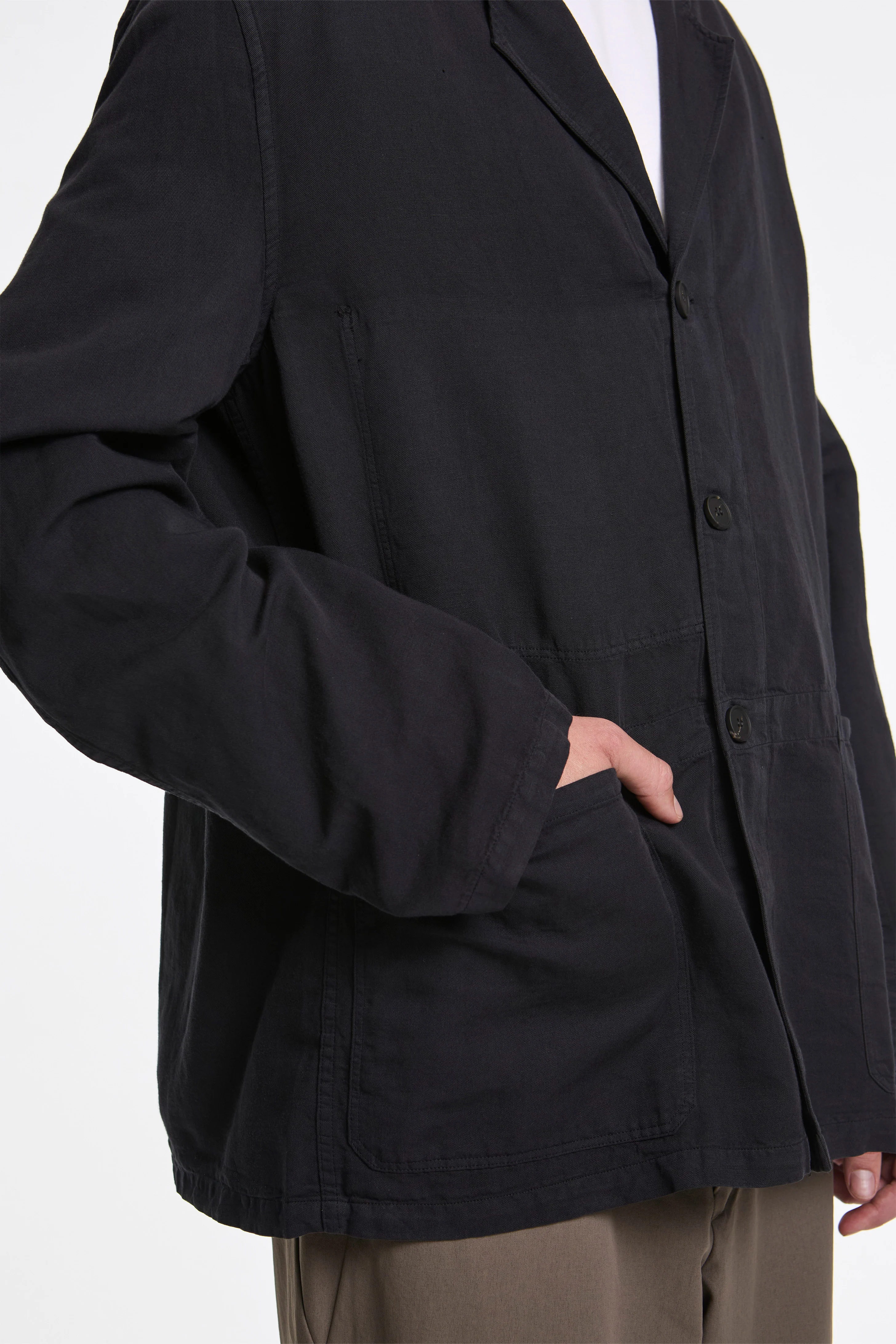 Marne GD Linen Jacket Black Grape - Image 3