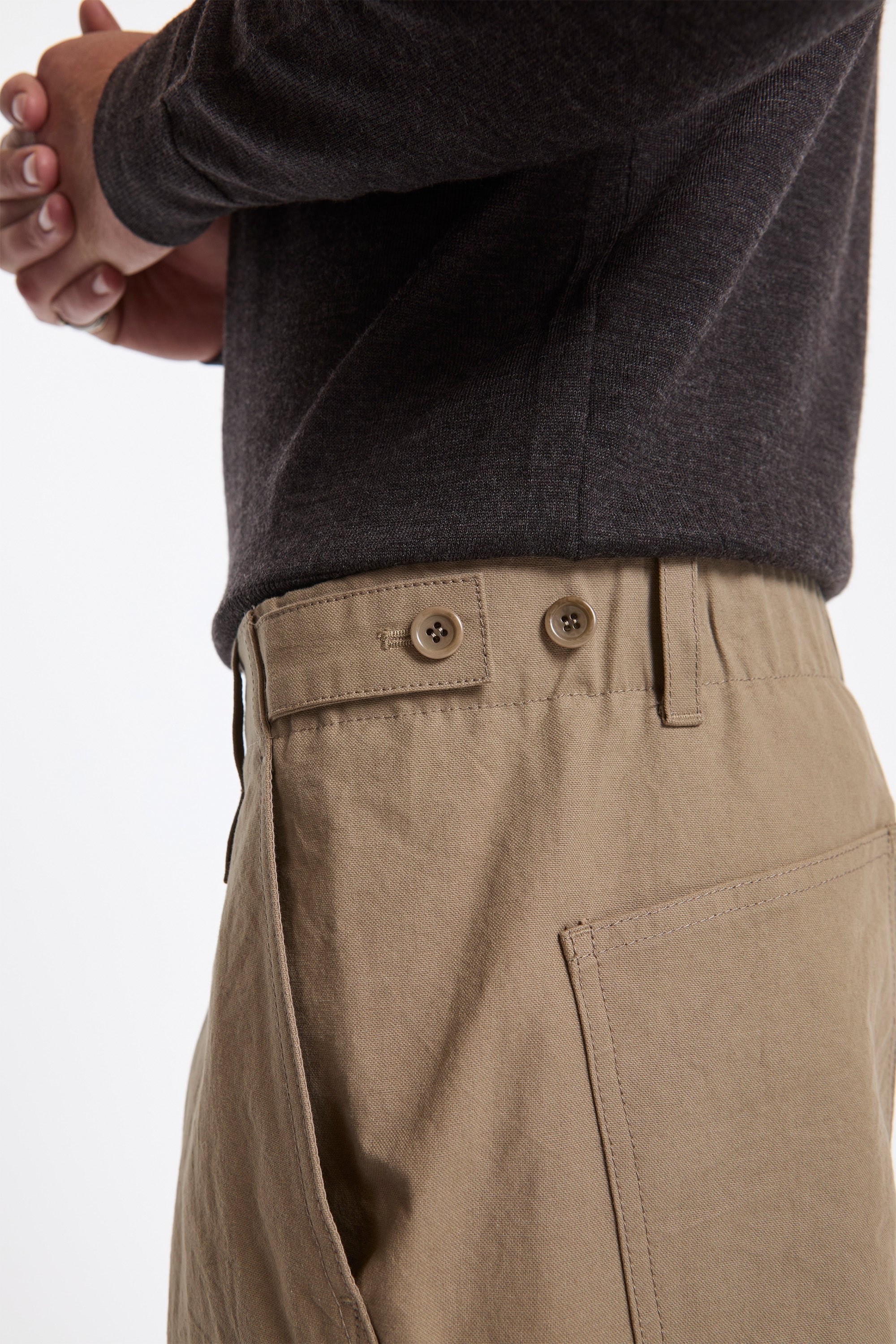Men's Pocket Work Trousers Khaki - Image 4
