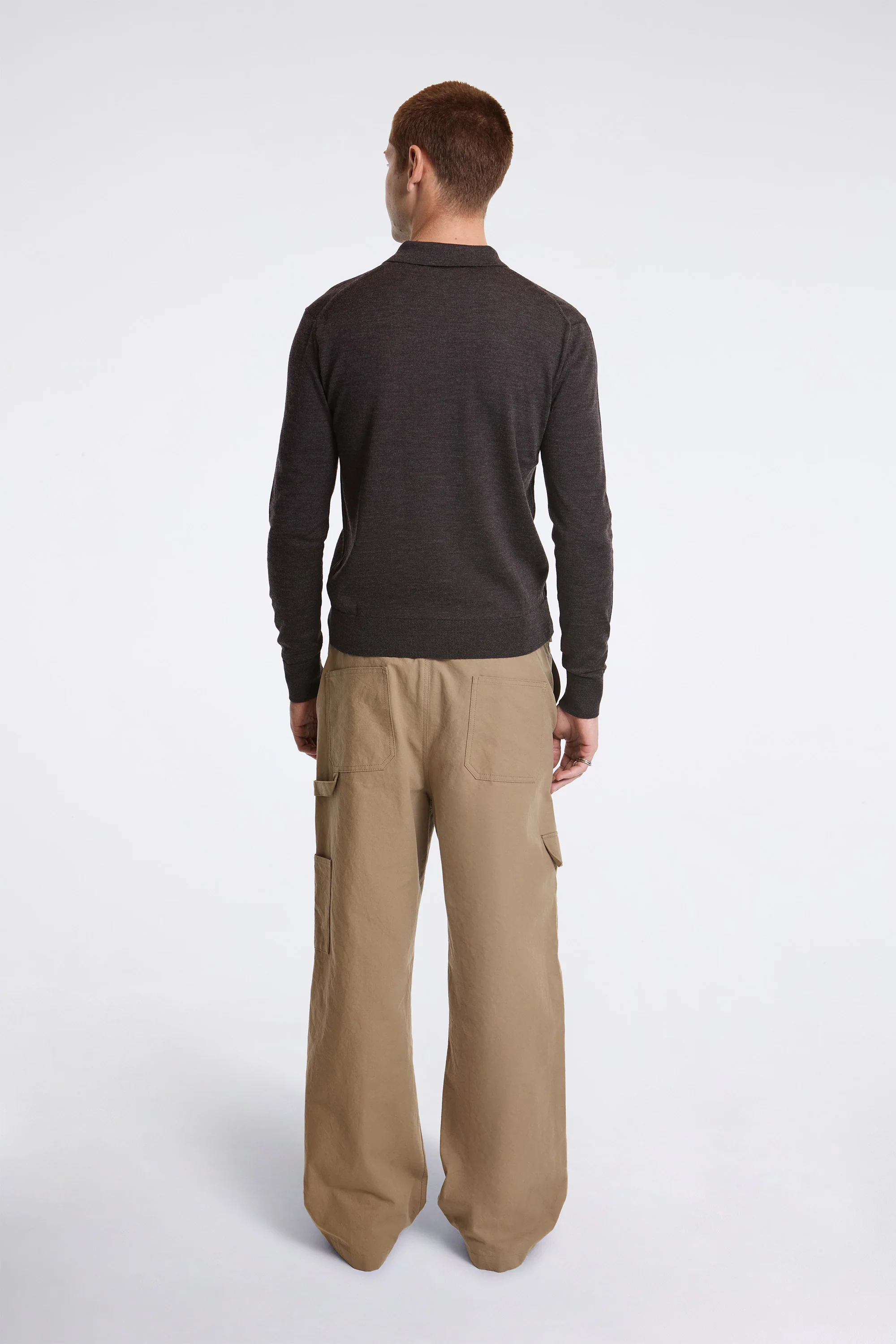 Men's Pocket Work Trousers Khaki - Image 8