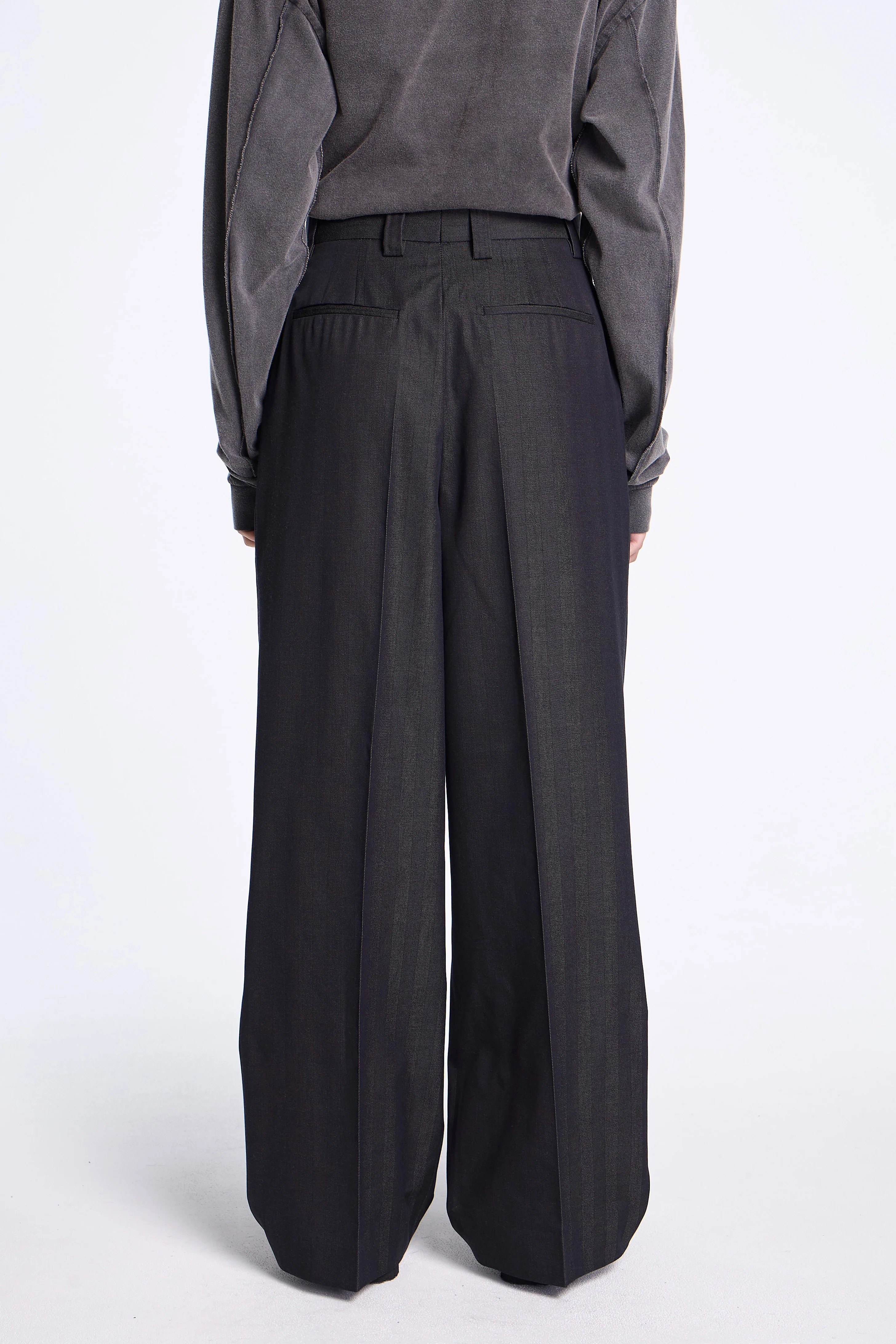 Favorite Trousers Black Solaro Herringbone - Image 2
