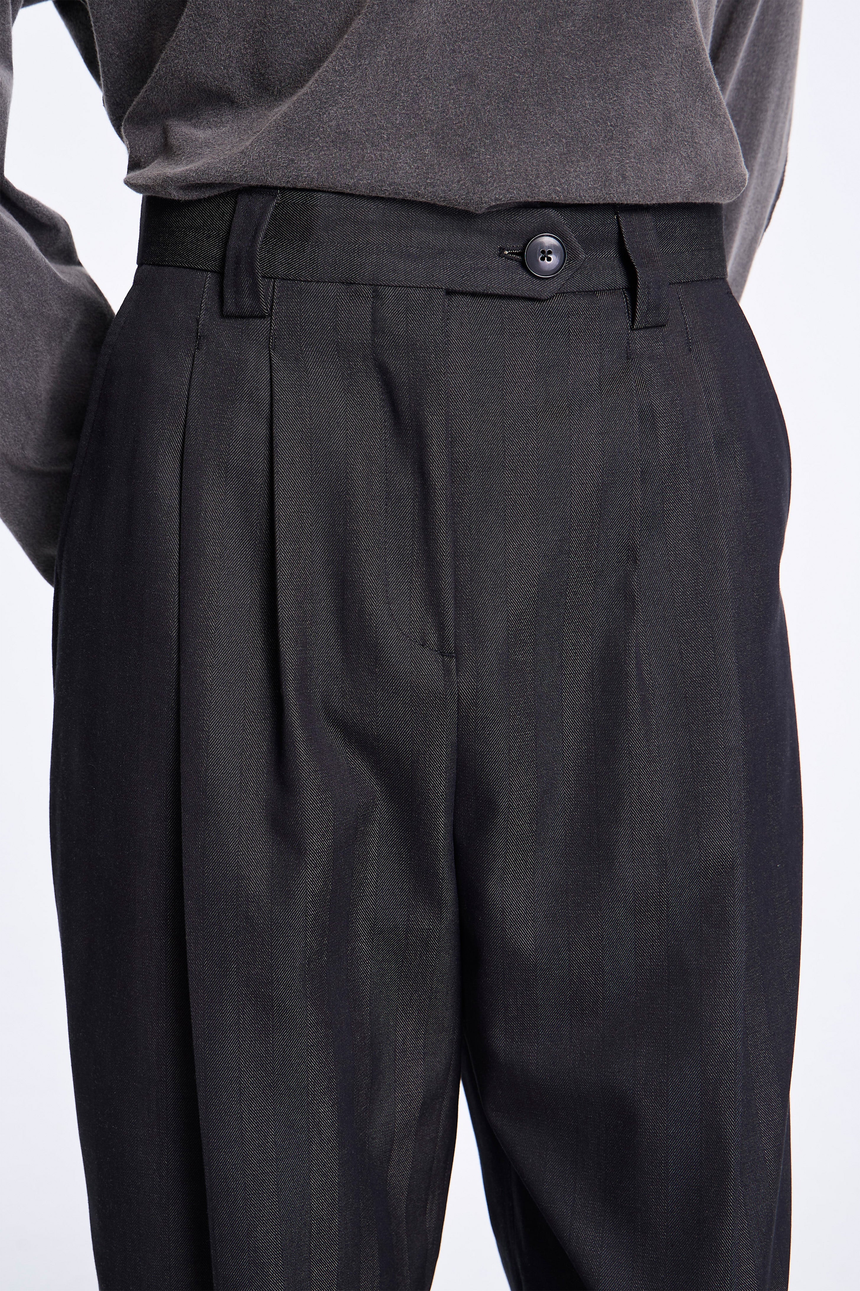 Favorite Trousers Black Solaro Herringbone - Image 4