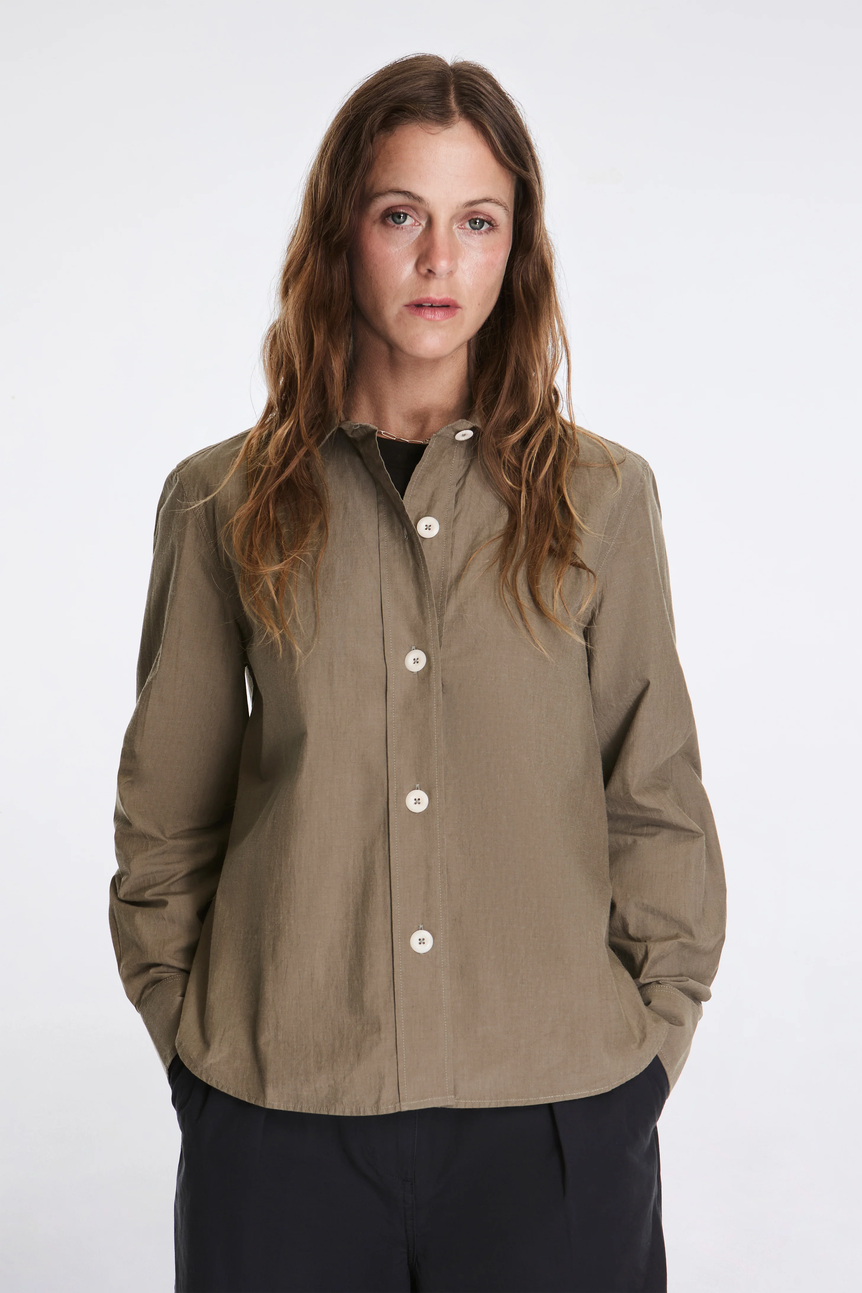 MHL Simple Shirt Khaki Green (W) - Image 2
