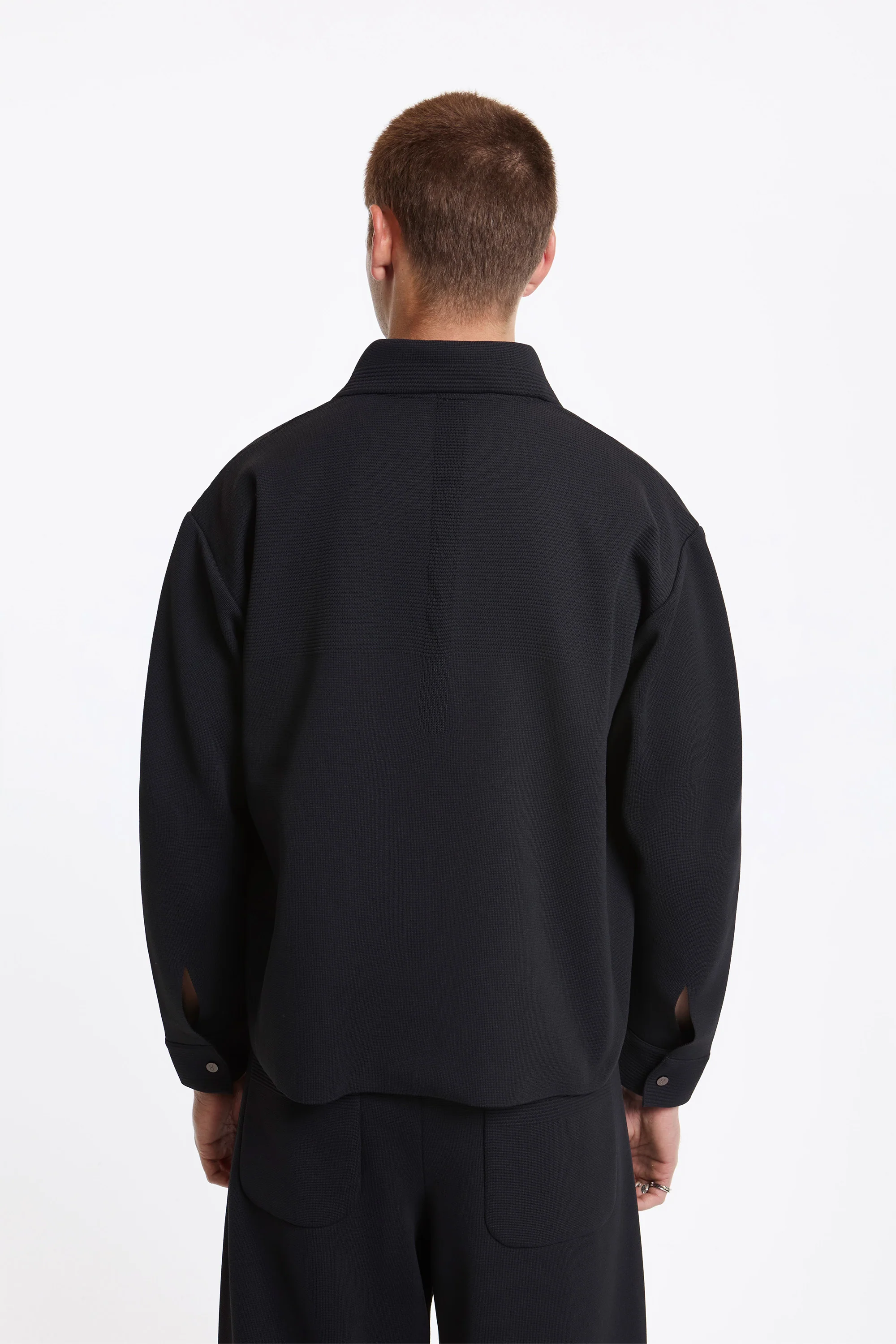 Milan Shirt Collar Blouson Black - Image 2