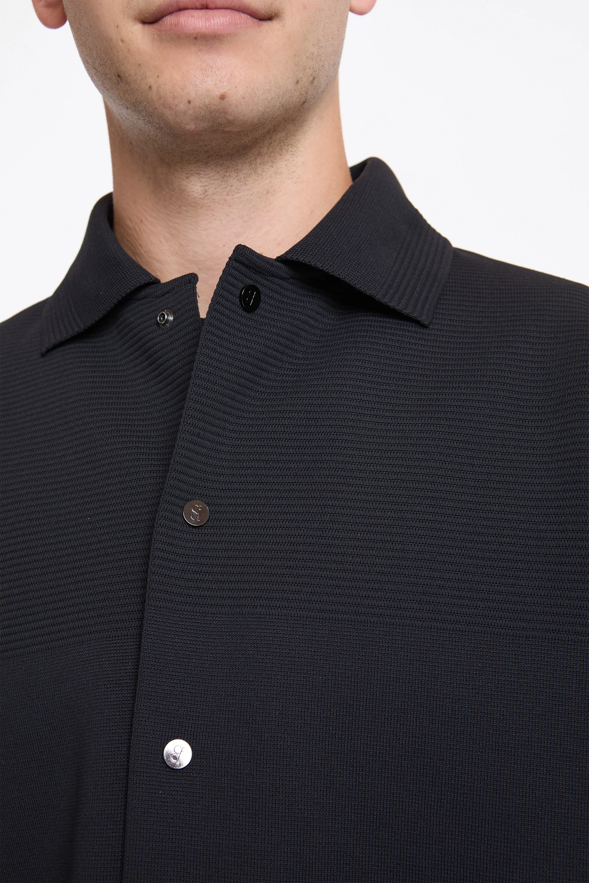 Milan Shirt Collar Blouson Black - Image 3