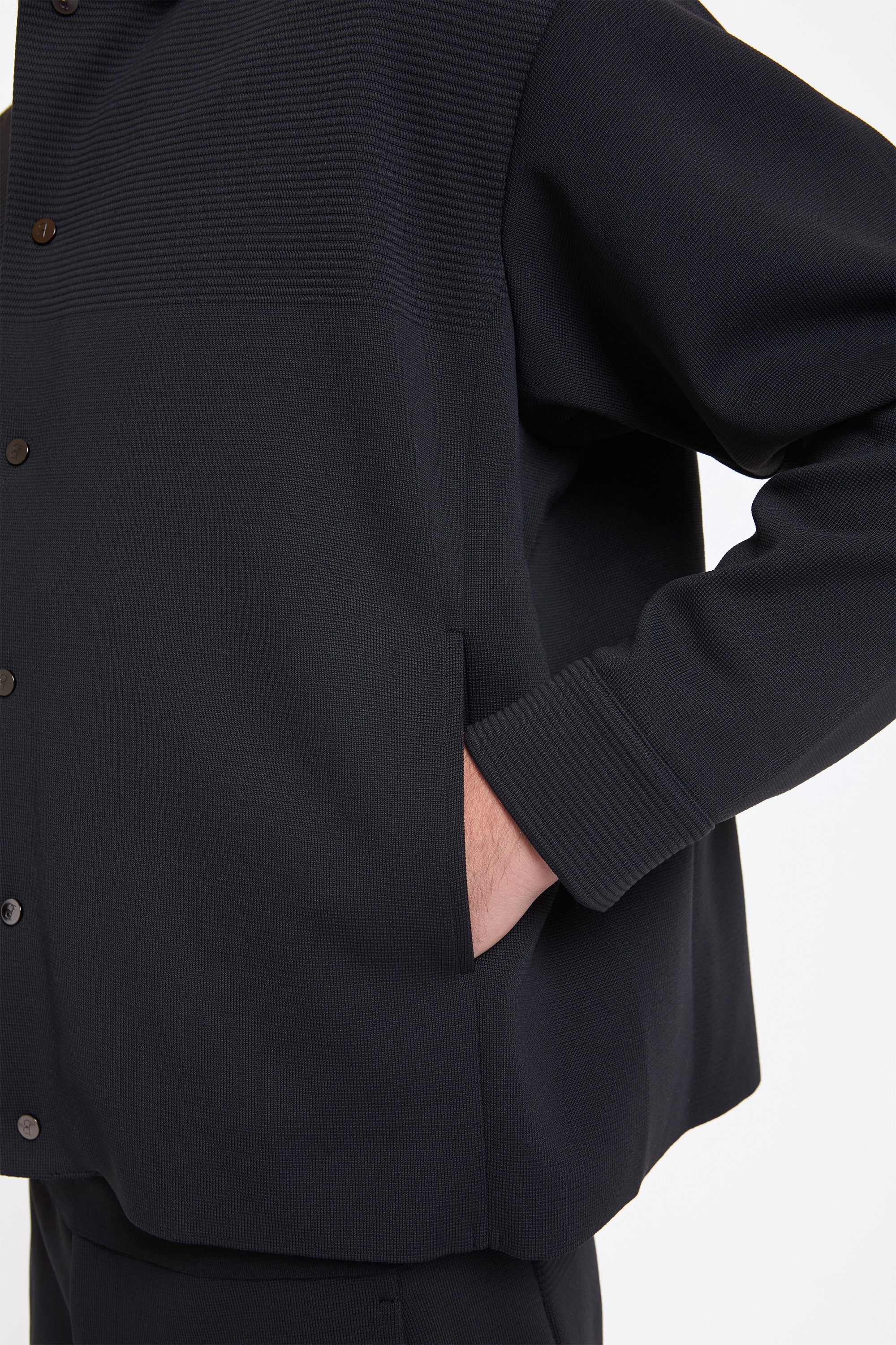 Milan Shirt Collar Blouson Black - Image 4