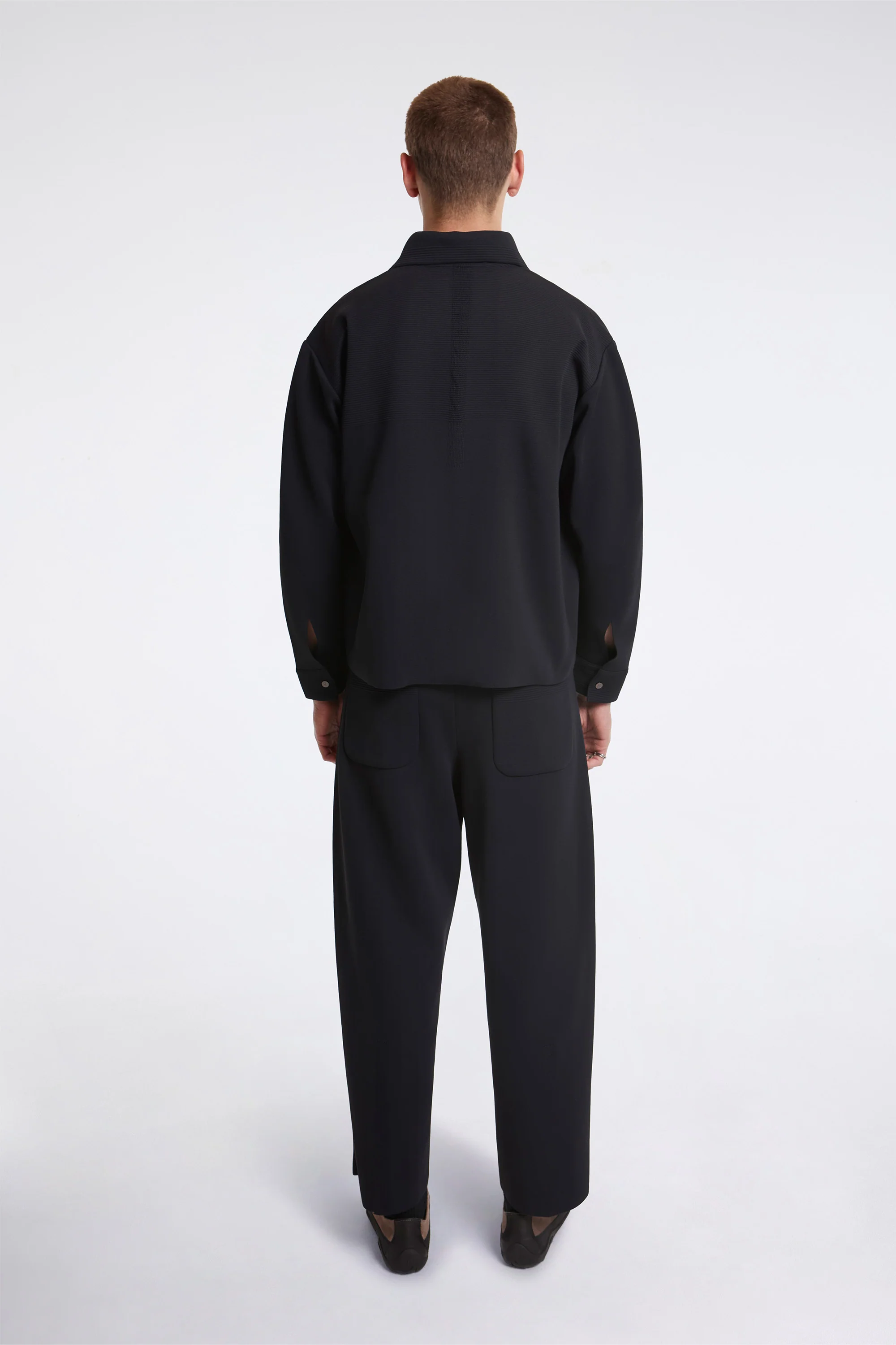 Milan Shirt Collar Blouson Black - Image 6