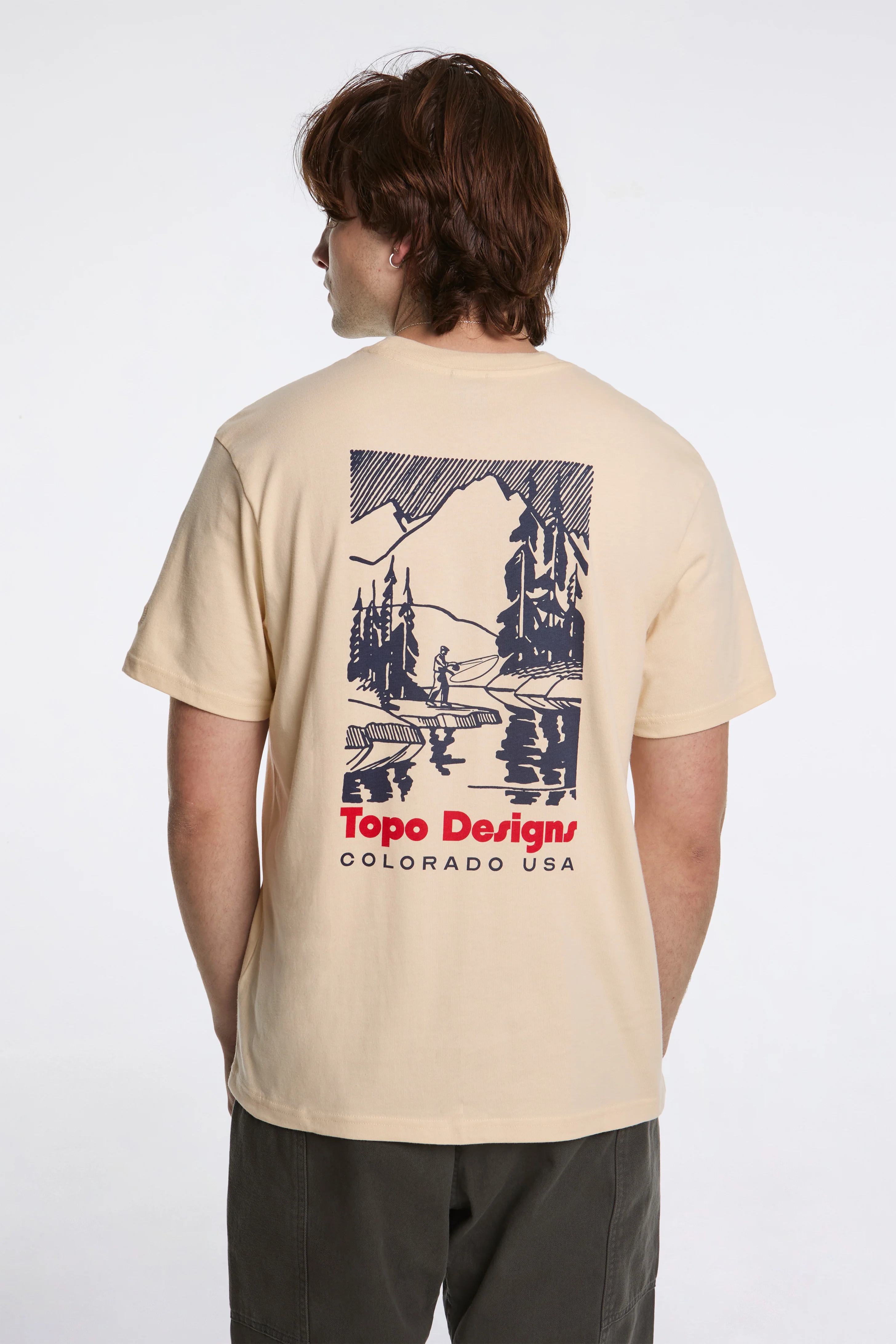 Mountain River Tee Mens Bone White - Image 2