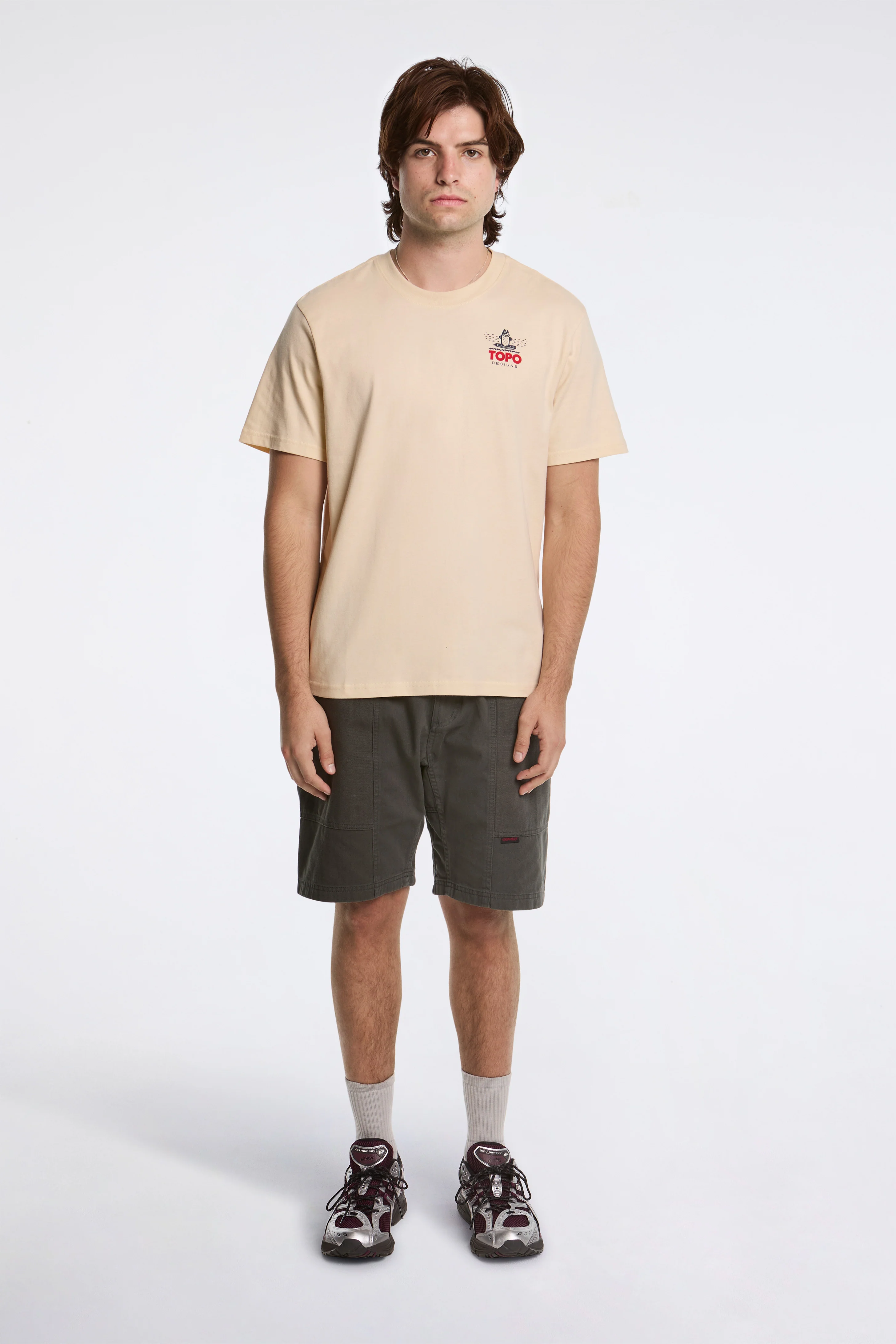 Mountain River Tee Mens Bone White - Image 5