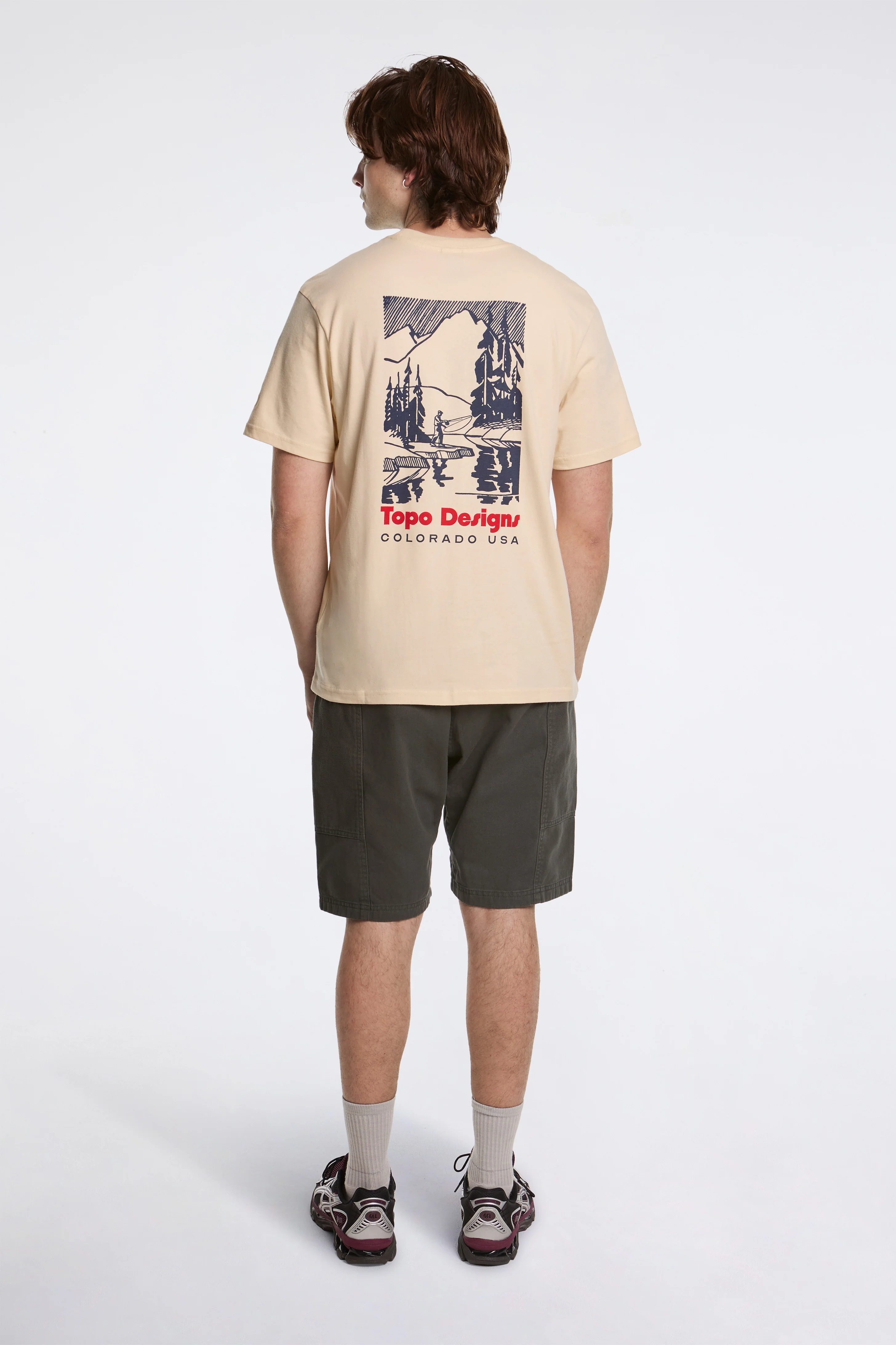 Mountain River Tee Mens Bone White - Image 6