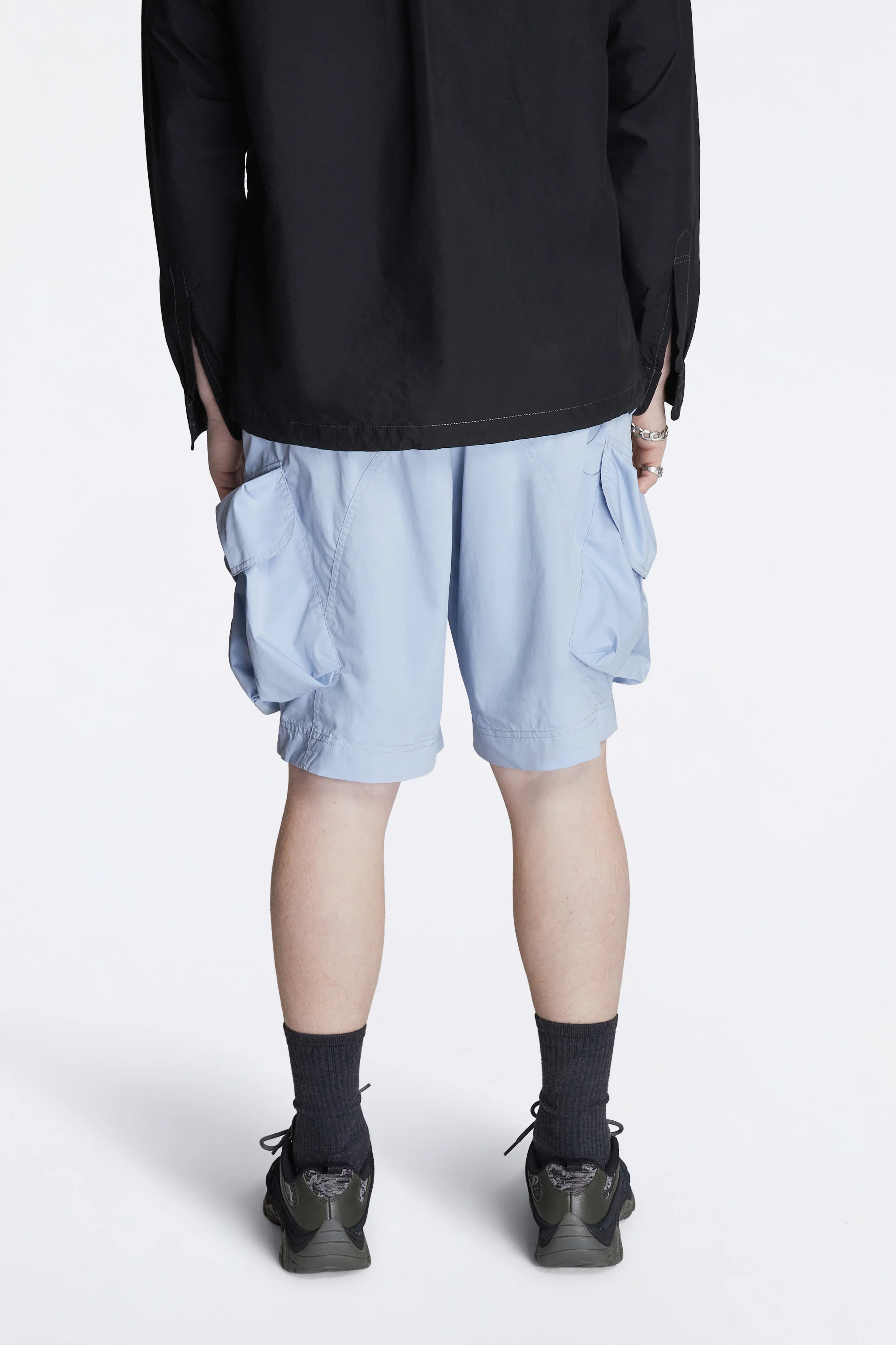 Multi Pocket Shorts Light Blue - Image 2
