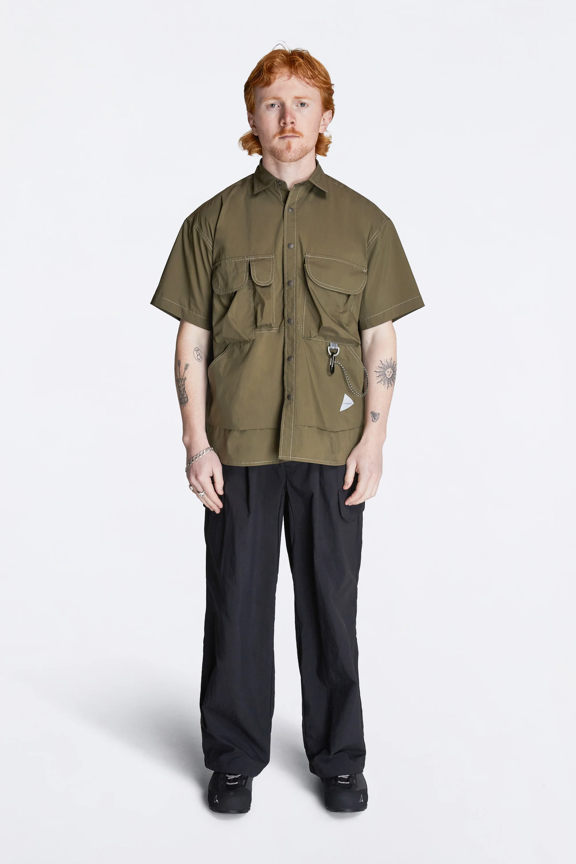 Multi Pocket SS Shirt Khaki - Image 5