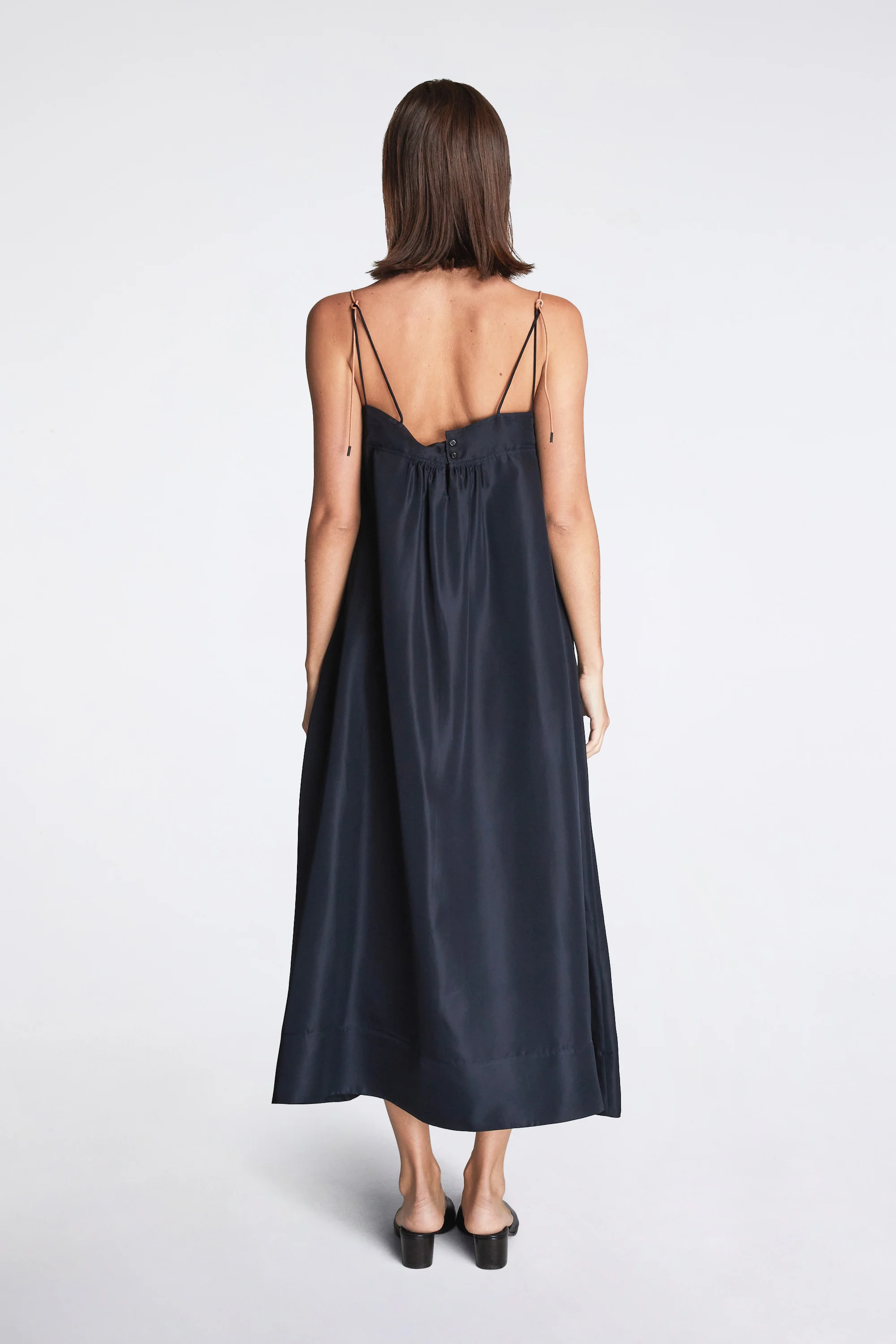 Nam Ou River  Dress Silk Twill Navy - Image 2