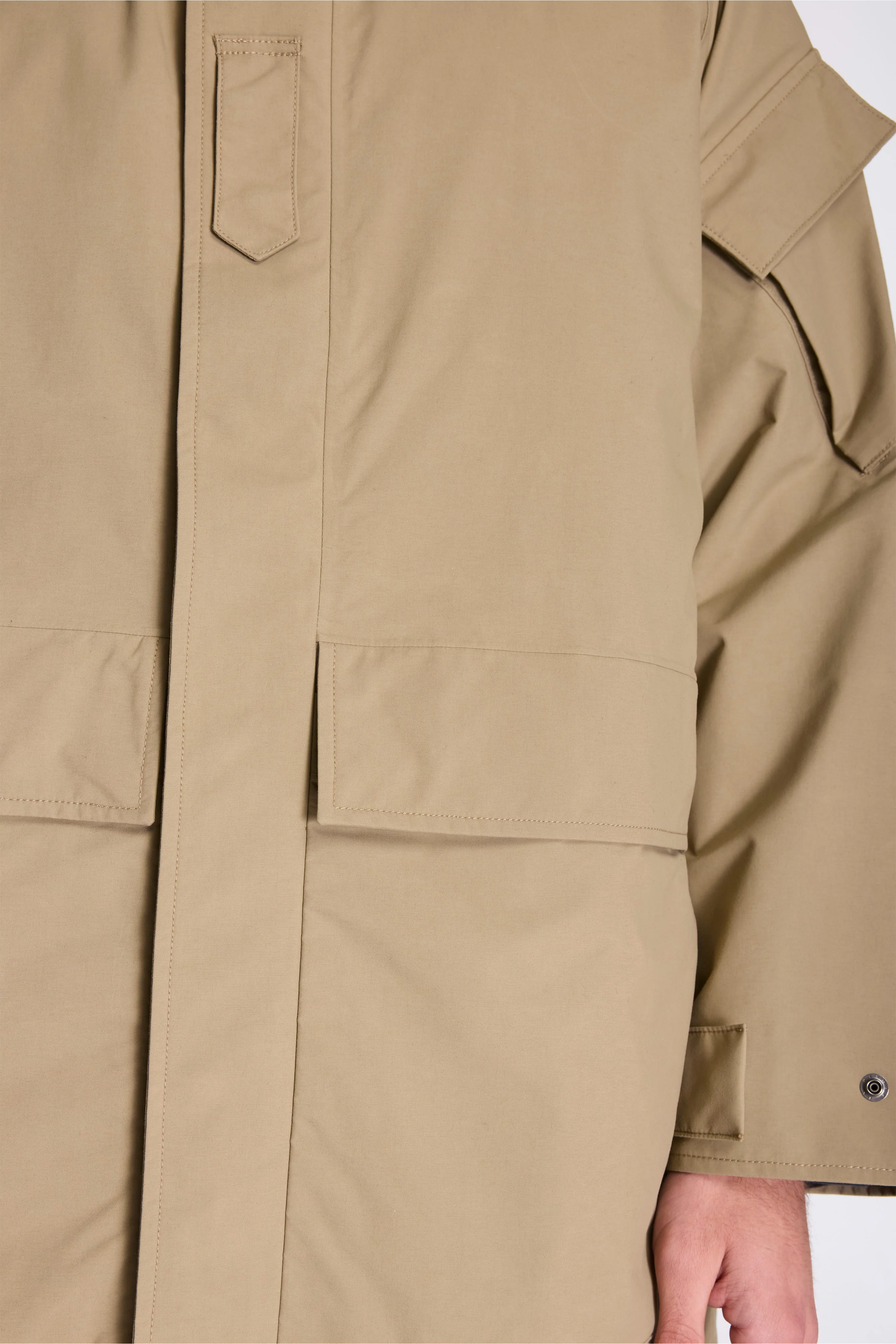 2L Nylon Gore-Tex Cruiser Coat Khaki Beige - Image 5