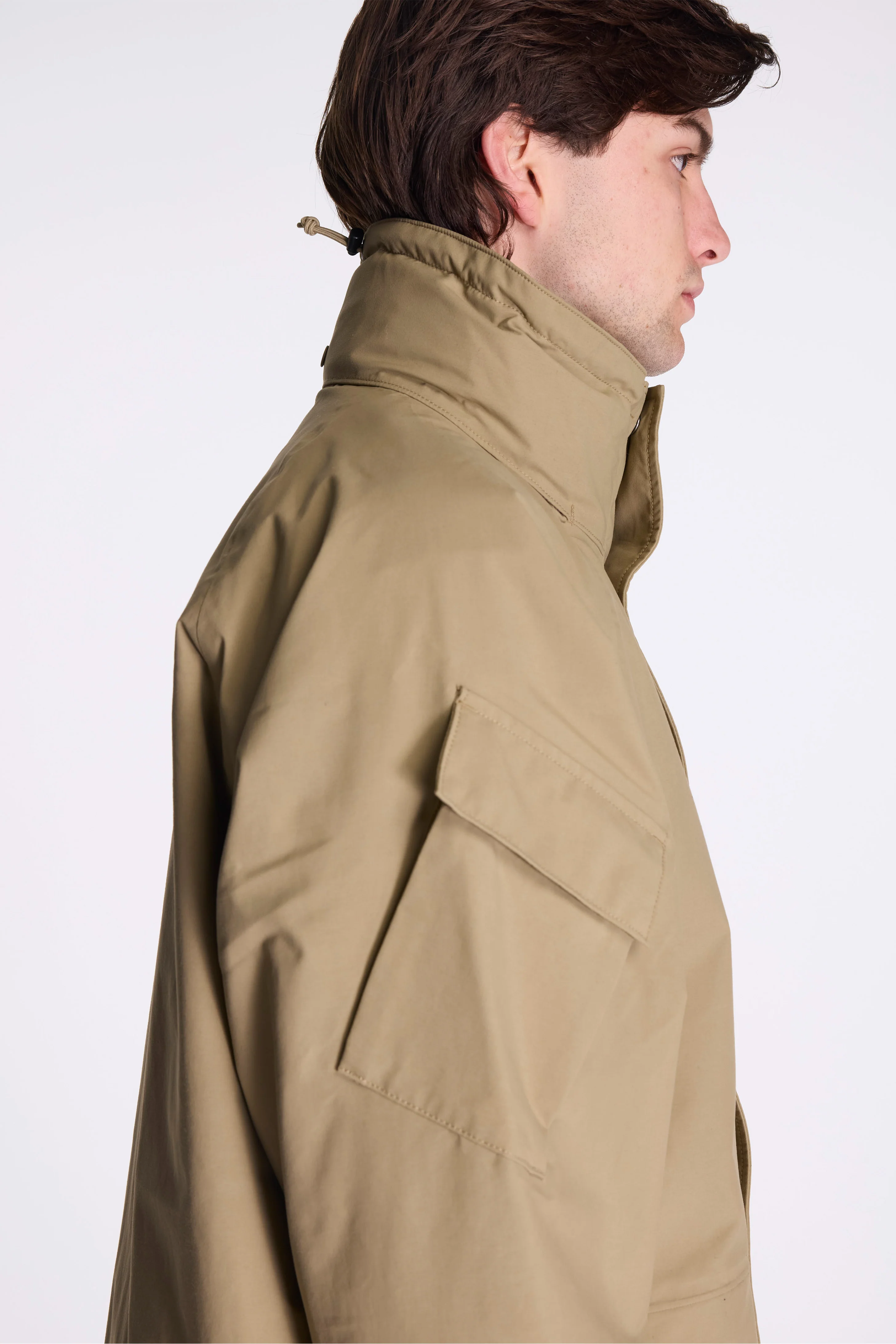 2L Nylon Gore-Tex Cruiser Coat Khaki Beige - Image 6