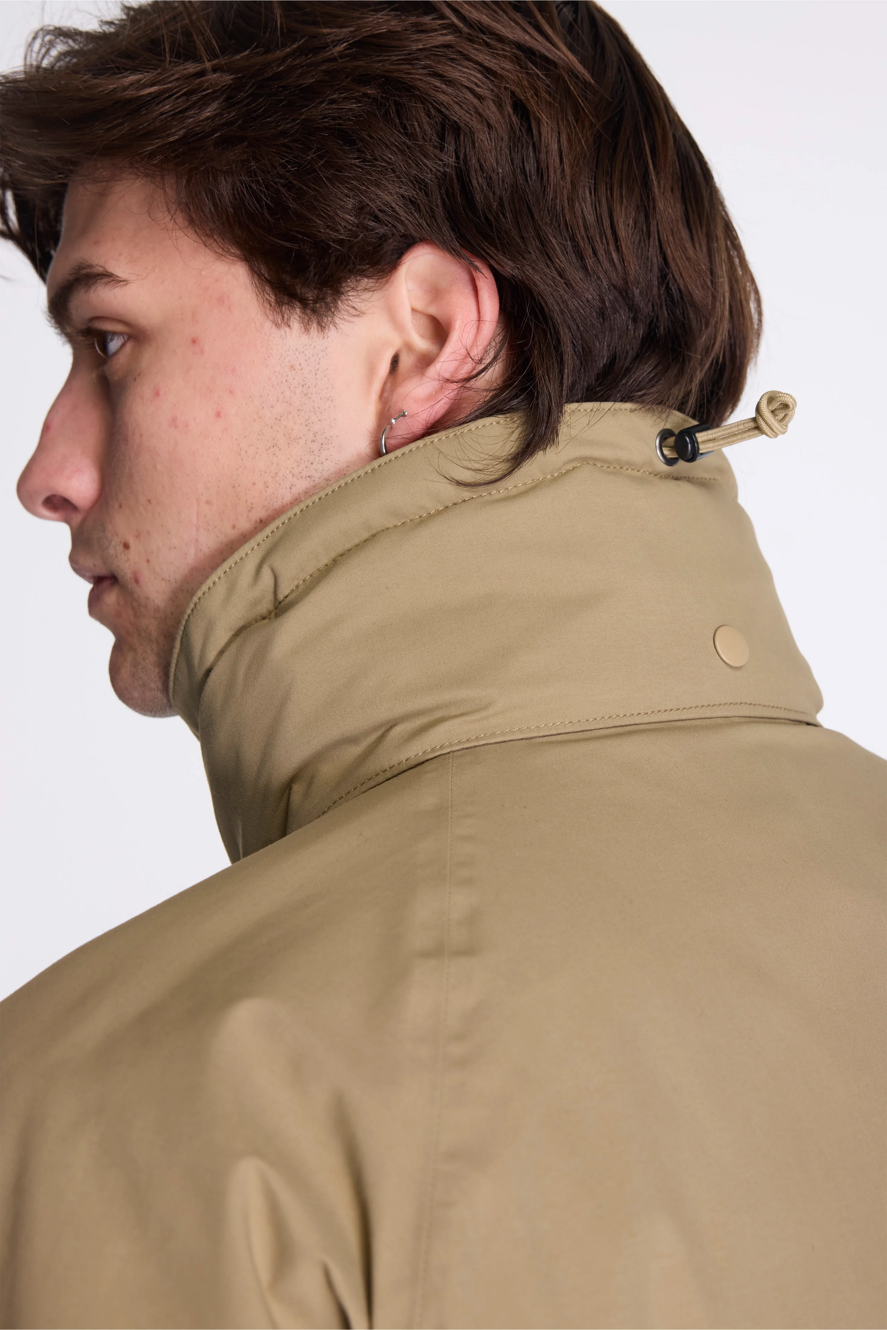 2L Nylon Gore-Tex Cruiser Coat Khaki Beige - Image 8