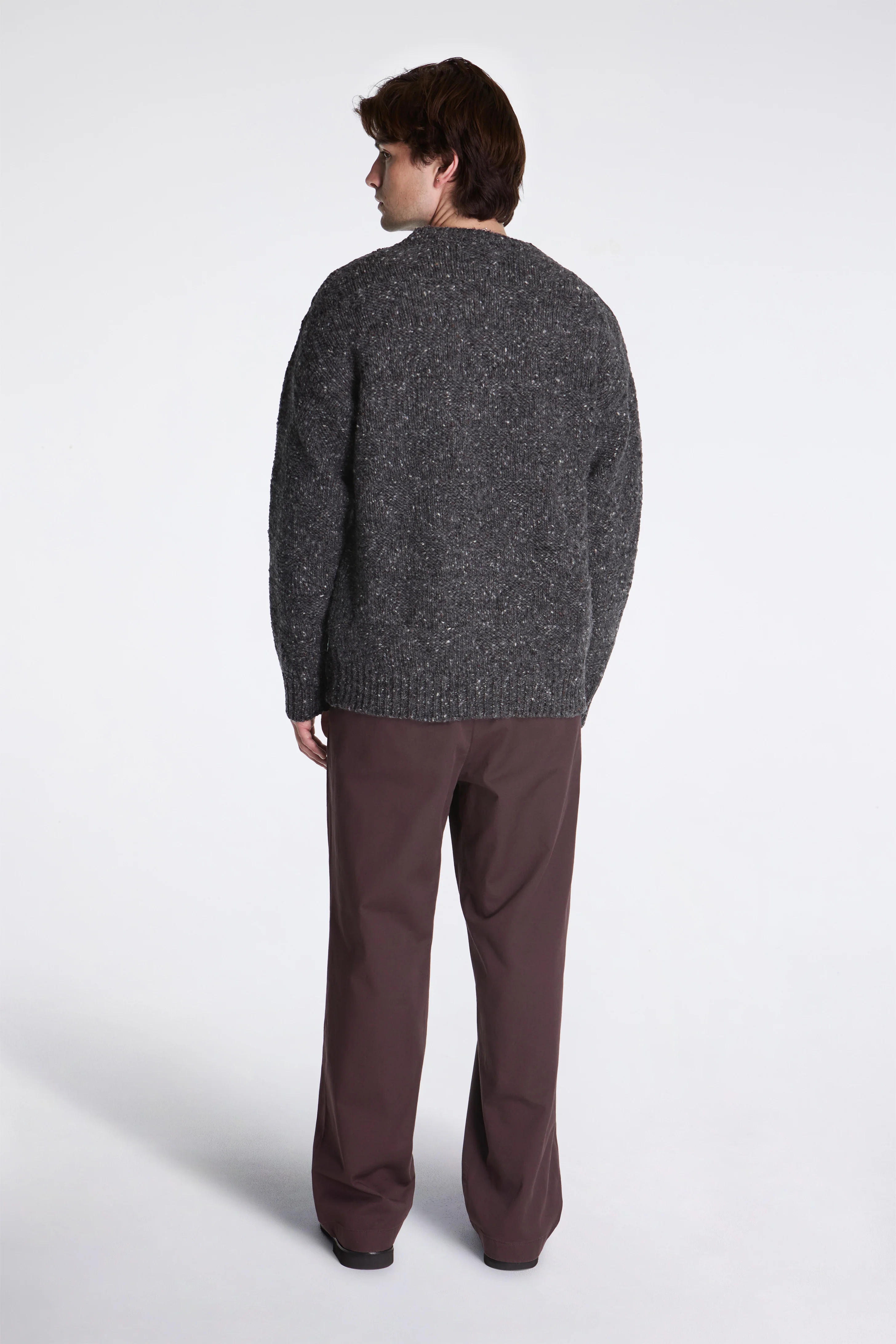 Jonas Donegal Diamond Sweater Charcoal Grey - Image 6