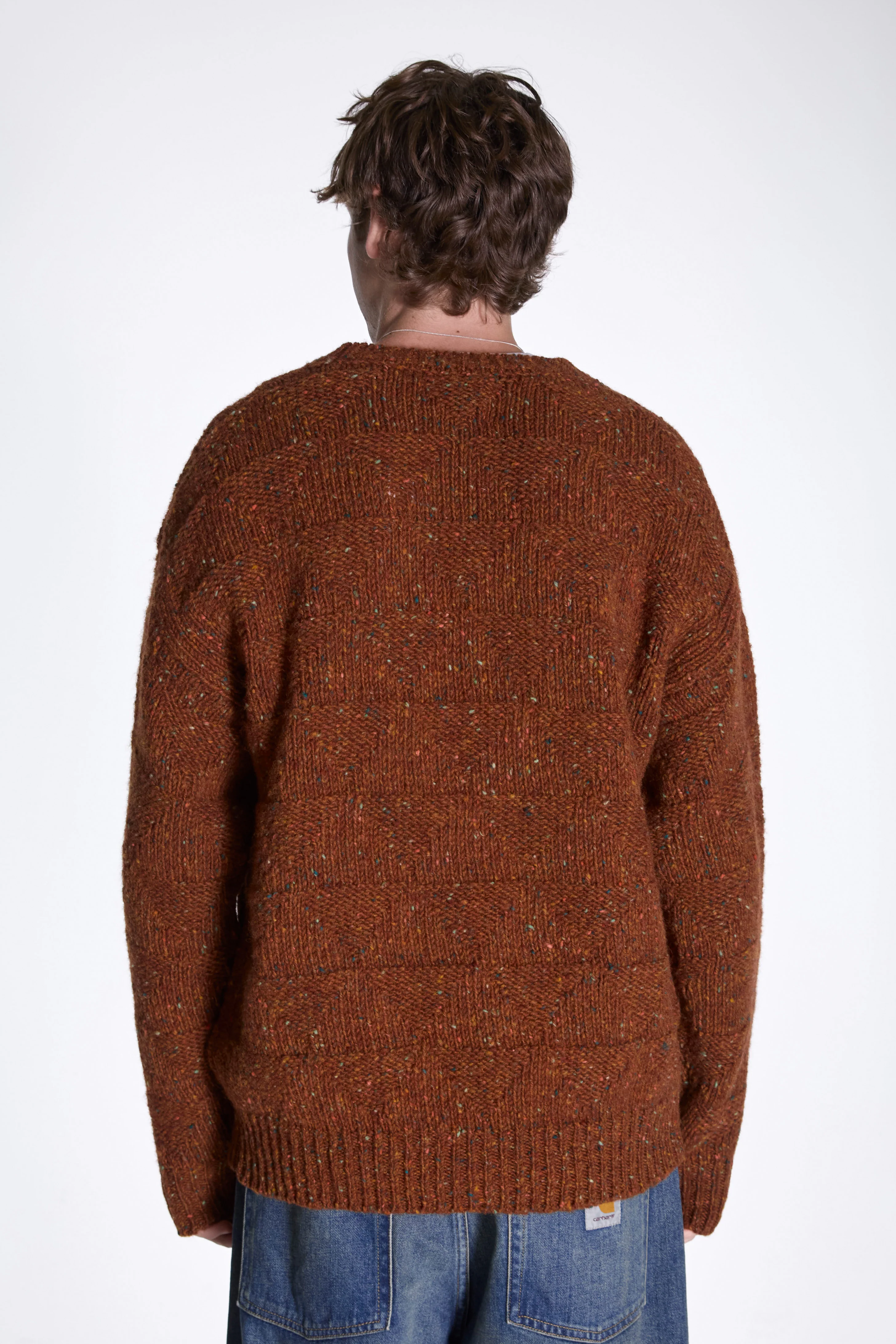 Jonas Donegal Diamond Sweater Ginger - Image 3
