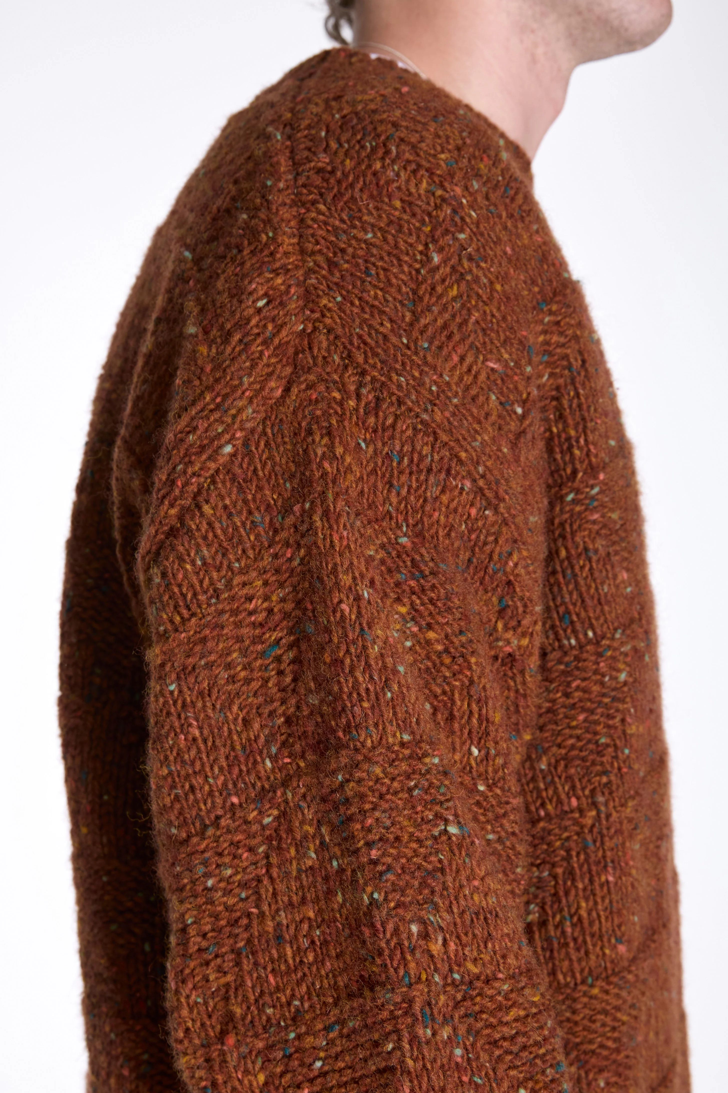 Jonas Donegal Diamond Sweater Ginger - Image 4