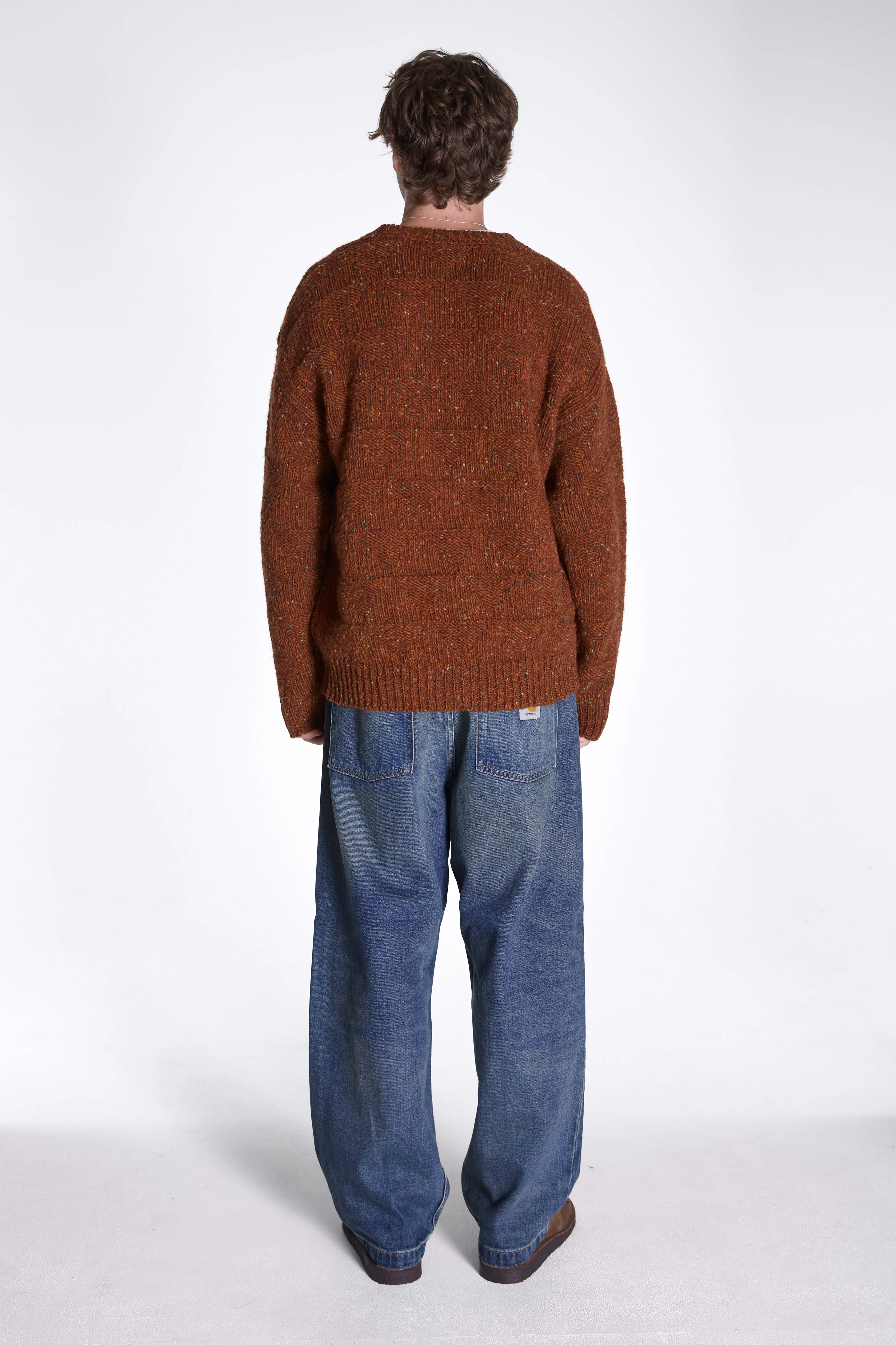 Jonas Donegal Diamond Sweater Ginger - Image 5