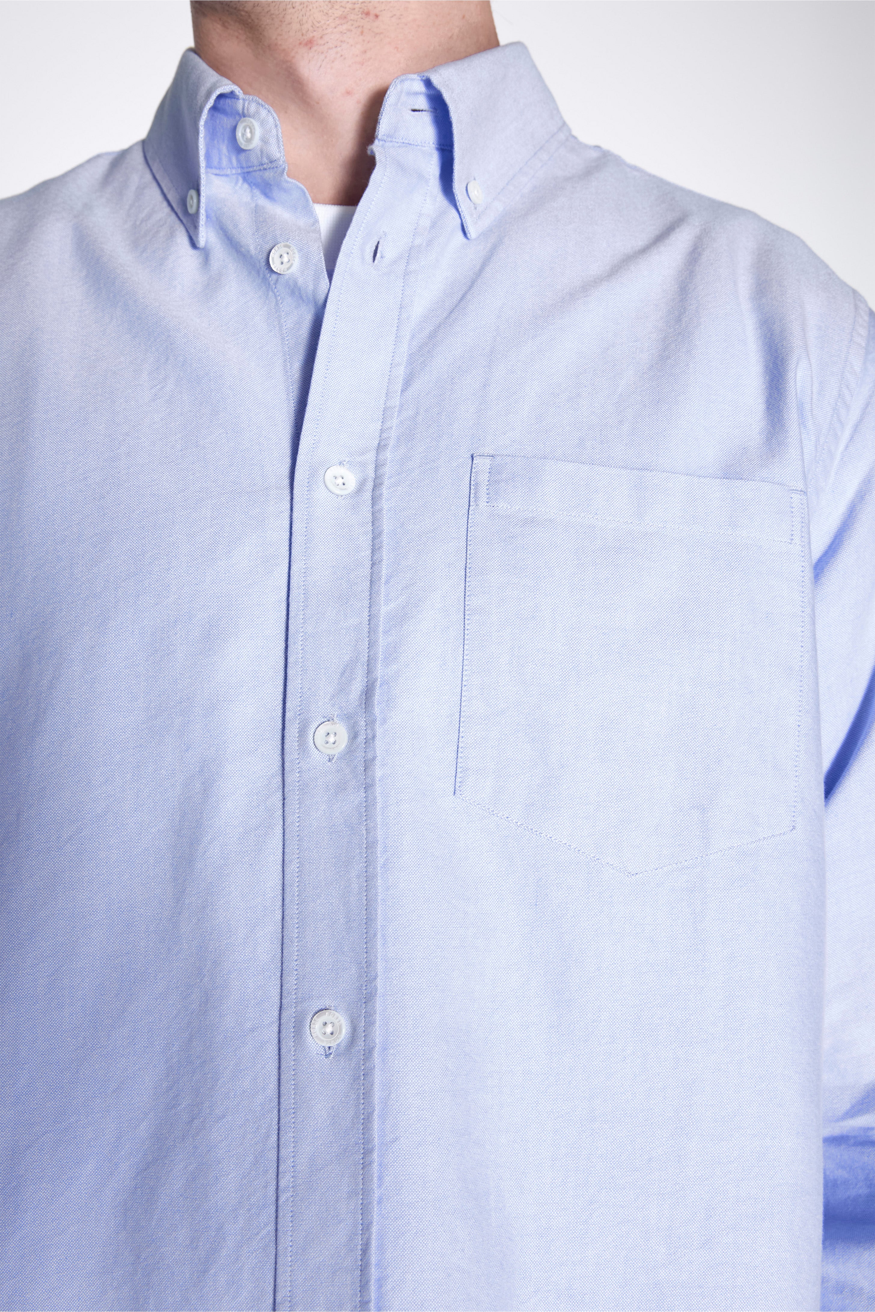 Norse Standard Oxford BD Shirt Pale Blue - Image 3