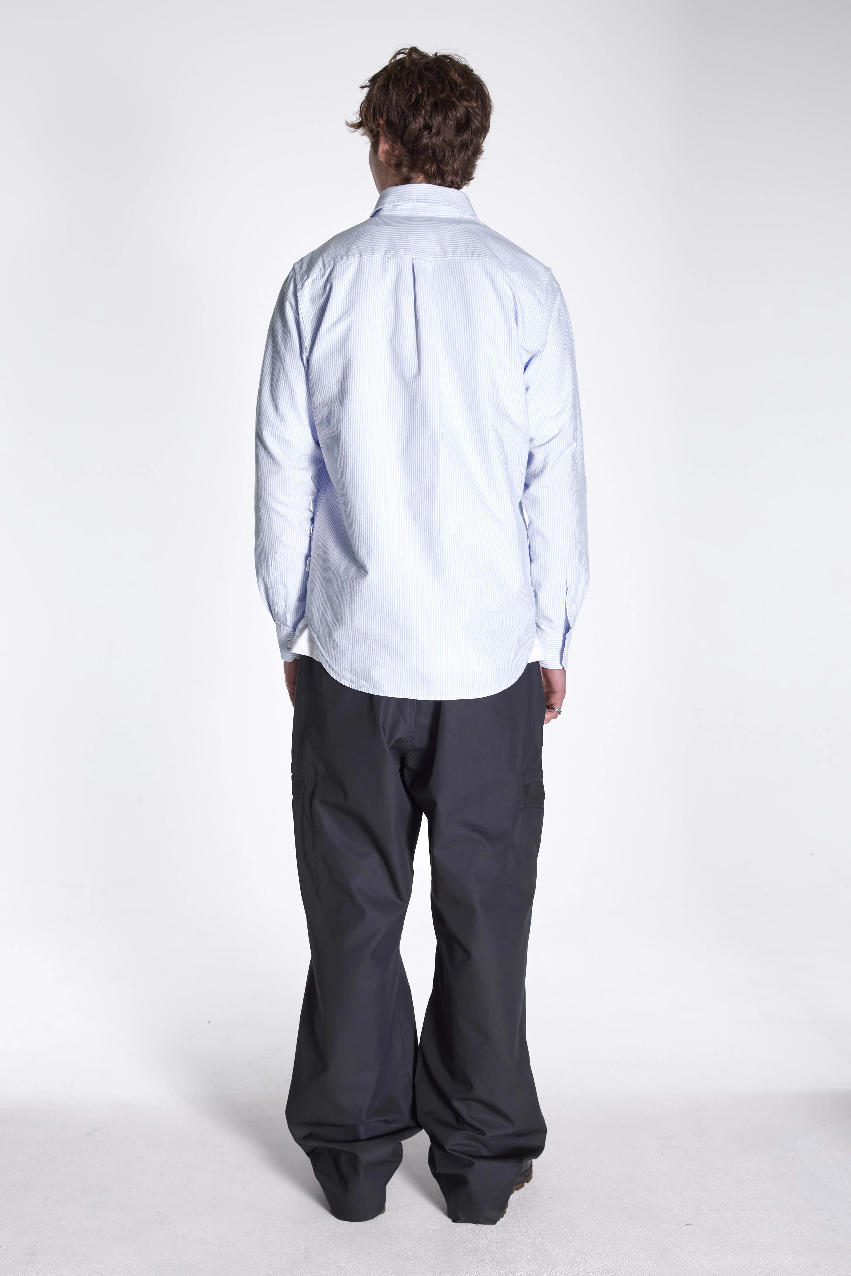 Norse Standard Oxford BD Shirt Pale Blue Stripe - Image 5